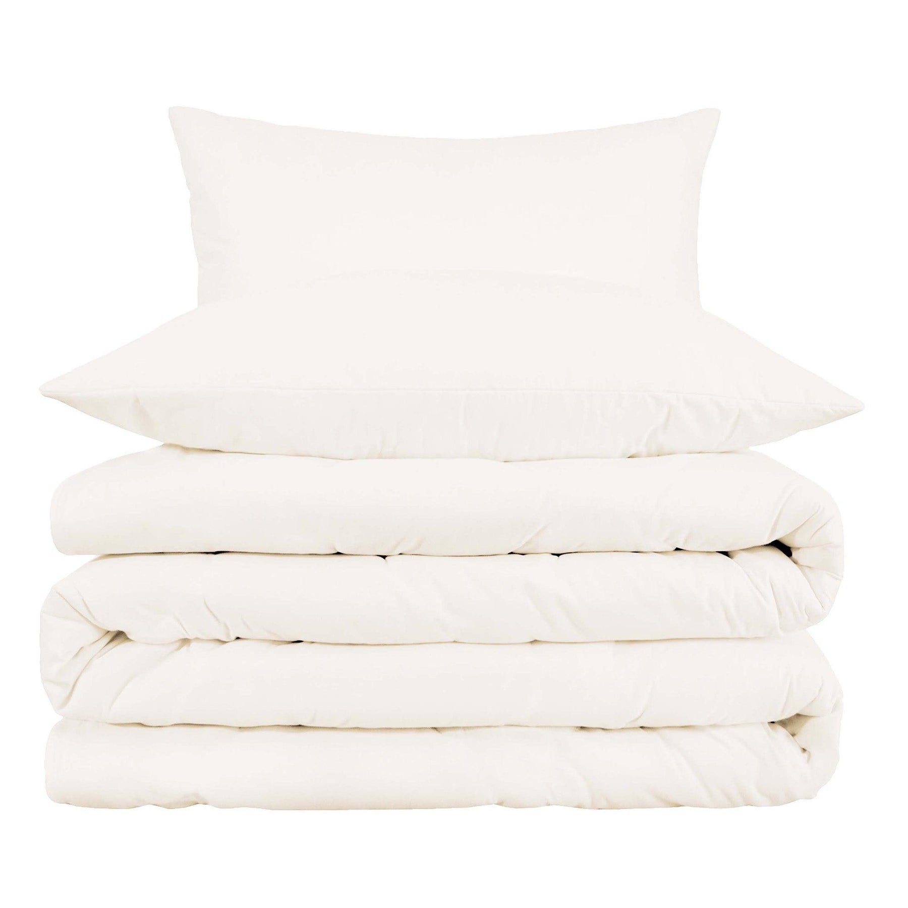 1000 Thread Count Cotton Blend Solid 3 Piece Duvet Cover Set