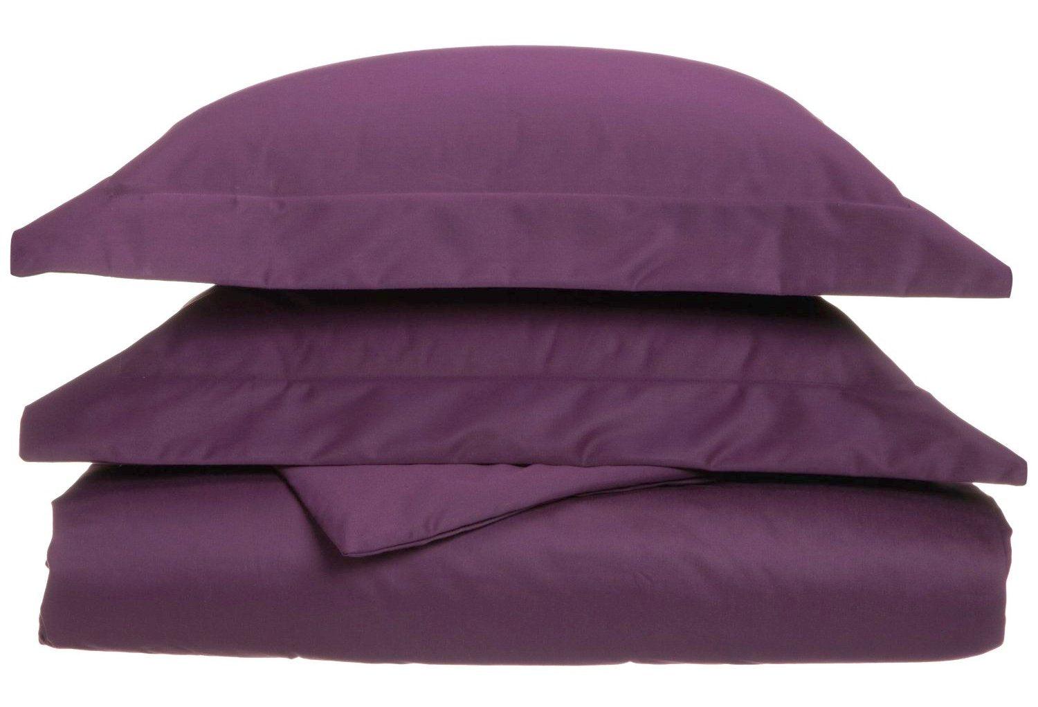 1000 Thread Count Cotton Blend Solid 3 Piece Duvet Cover Set