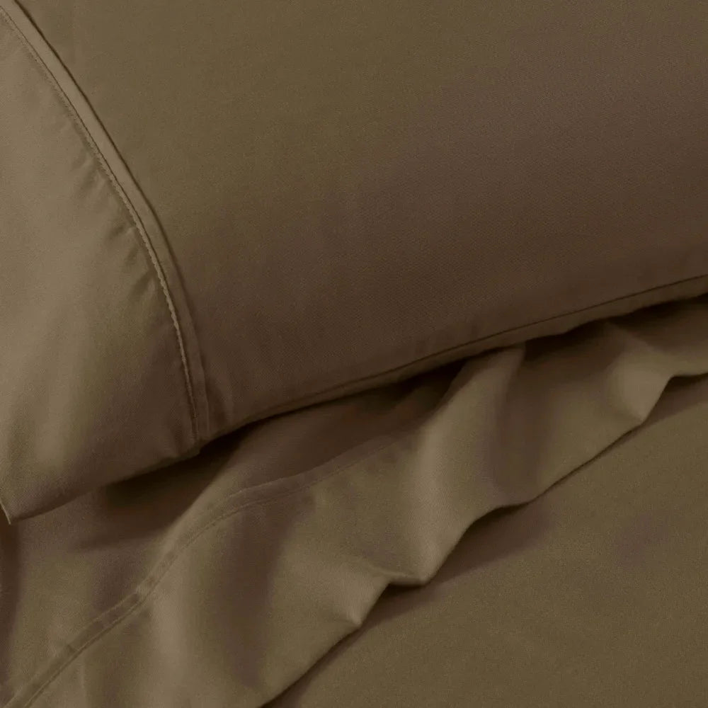 1200 Thread Count Cotton Blend 2 Piece Solid Pillowcase Set