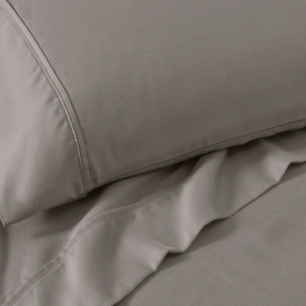 1200 Thread Count Cotton Blend 2 Piece Solid Pillowcase Set