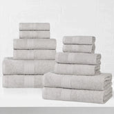 Eco-Friendly Ring-Spun Cotton 12-Piece Towel Set