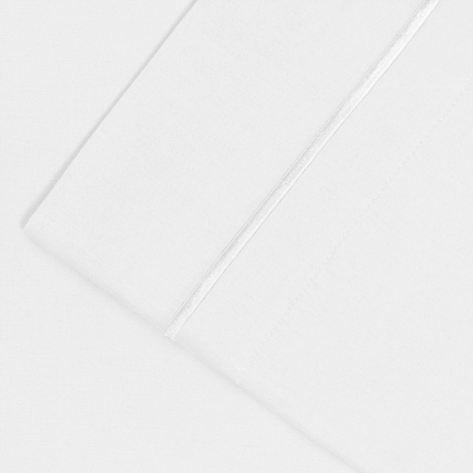 1500 Thread Count Ultra Soft Cotton Marrow Stitch Solid Pillowcase Set