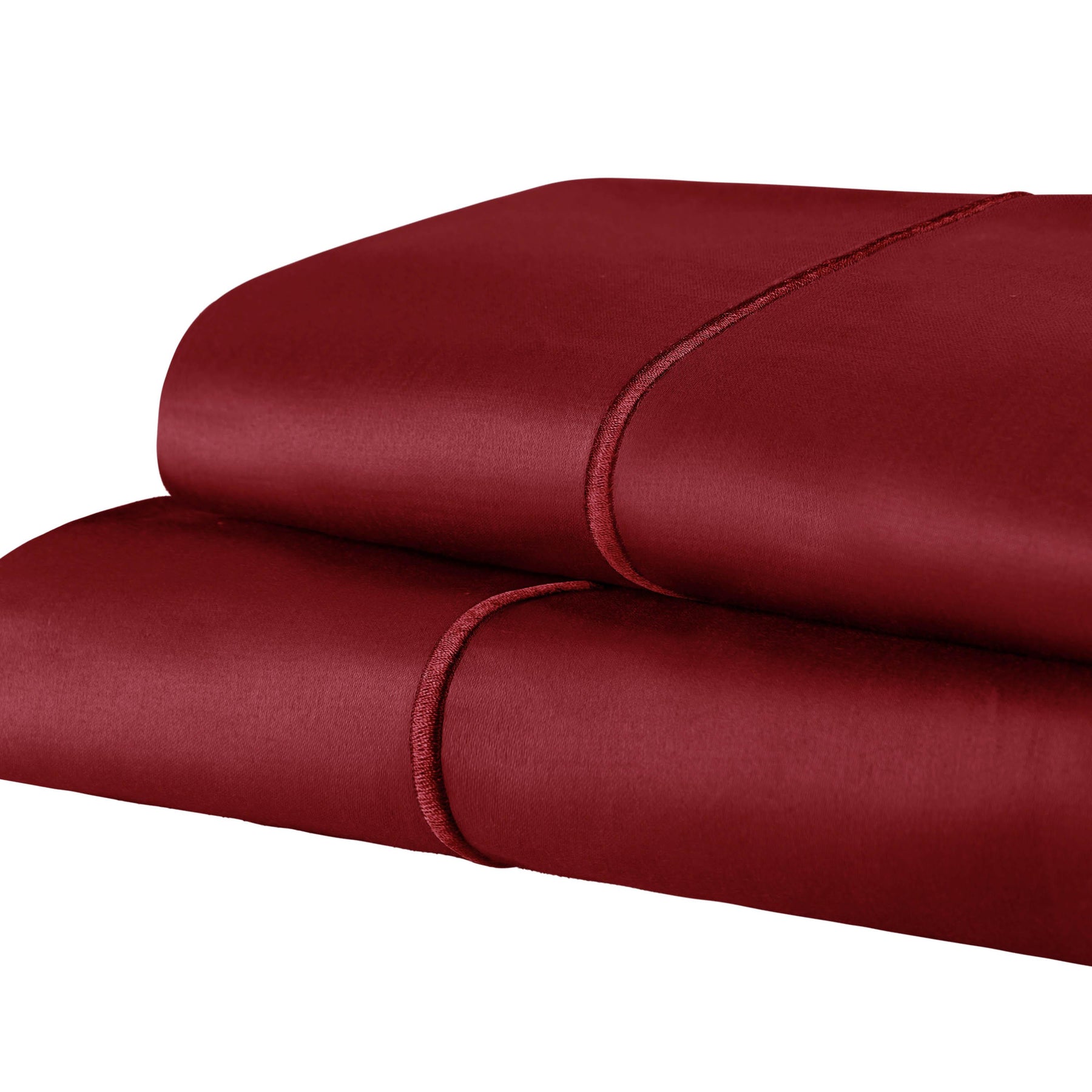 1500 Thread Count Ultra Soft Cotton Marrow Stitch Solid Pillowcase Set