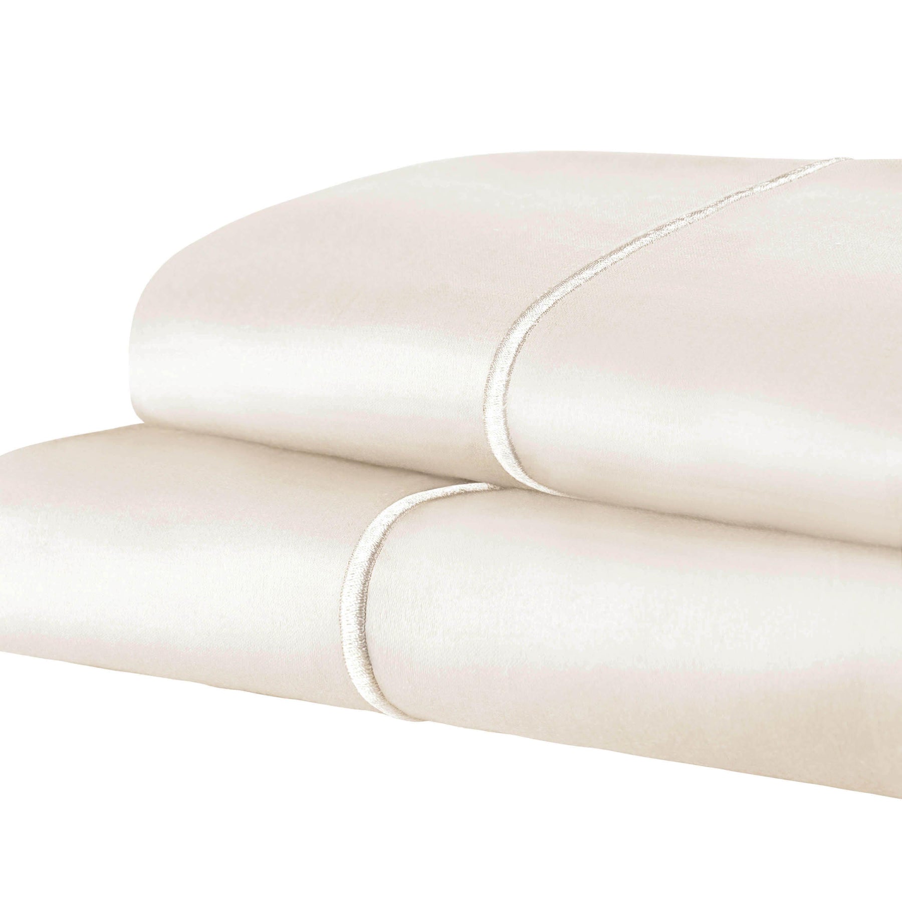 1500 Thread Count Ultra Soft Cotton Marrow Stitch Solid Pillowcase Set