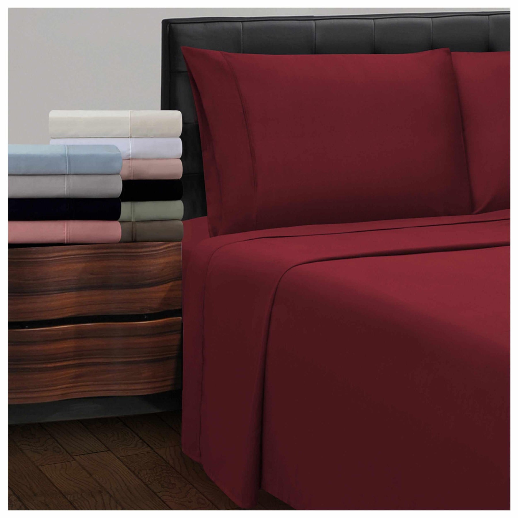 300 Thread Count Cotton Antimicrobial Solid Deep Pocket Sheet Set