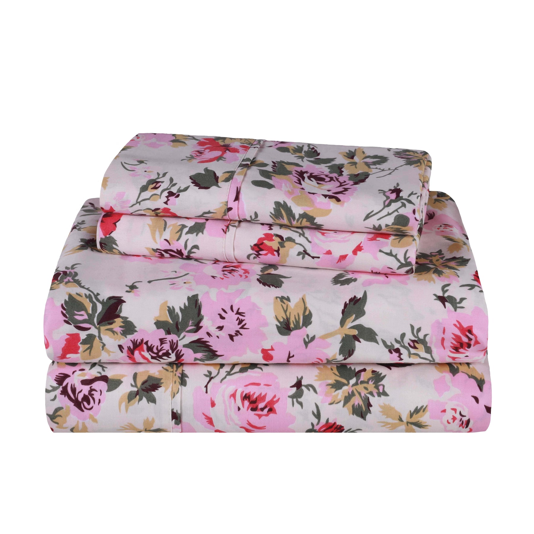 300 Thread Count Cotton Vintage Solid Or Floral Bellflower Sheet Set