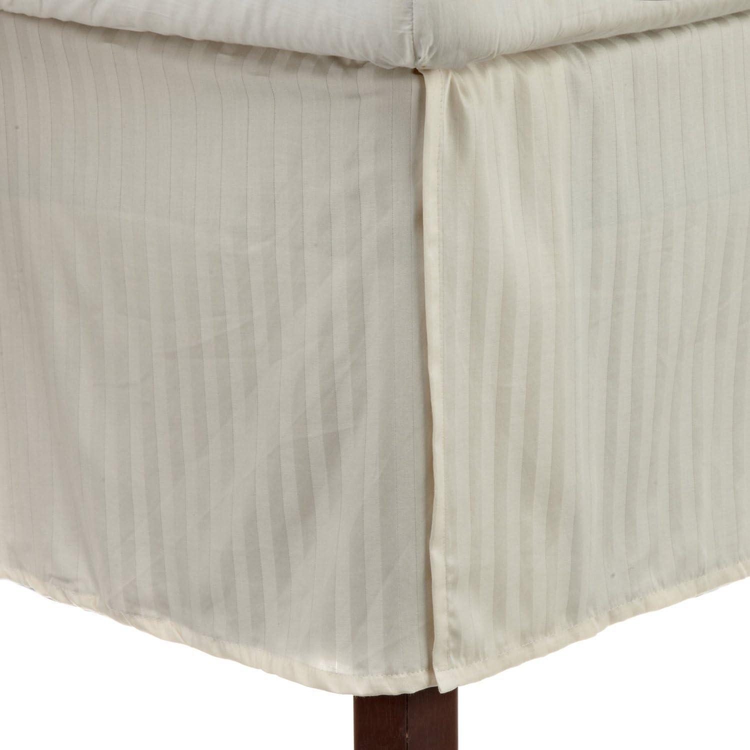 300 Thread Count Egyptian Cotton 15" Drop Striped Bed Skirt