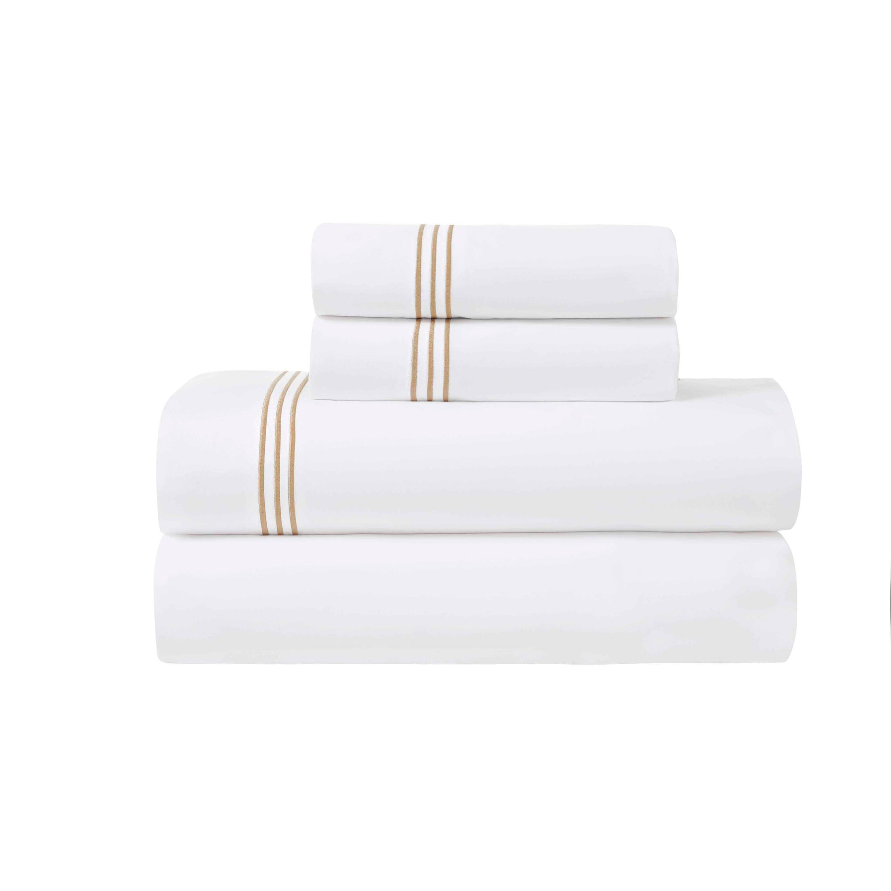 Brandon Cotton Three-Line Embroidered Deep Pocket Bed Sheet Set