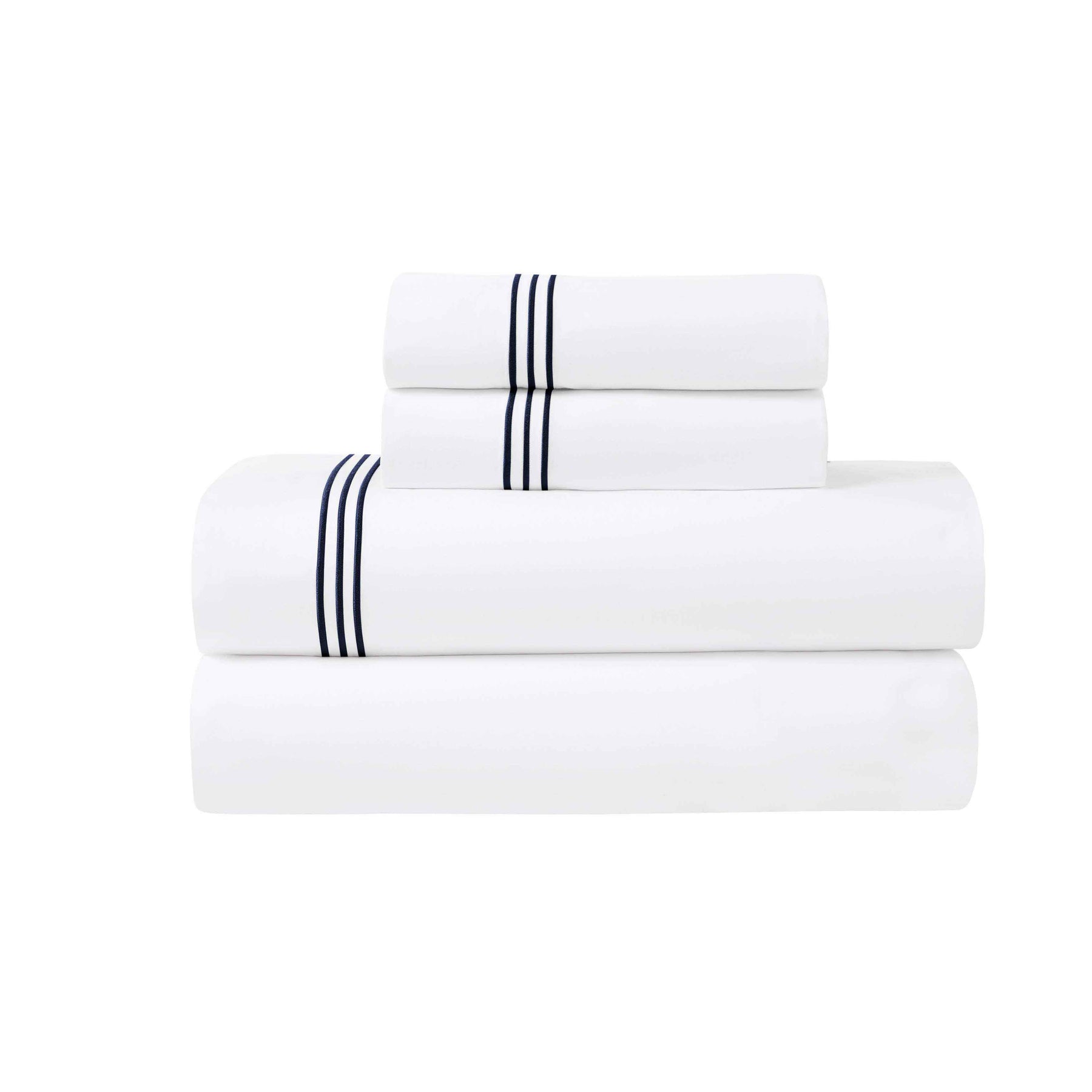 Brandon Cotton Three-Line Embroidered Deep Pocket Bed Sheet Set
