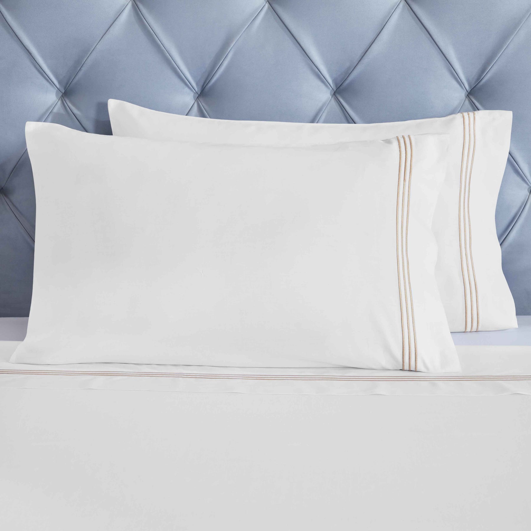Brandon Cotton Three-Line Embroidered Deep Pocket Bed Sheet Set