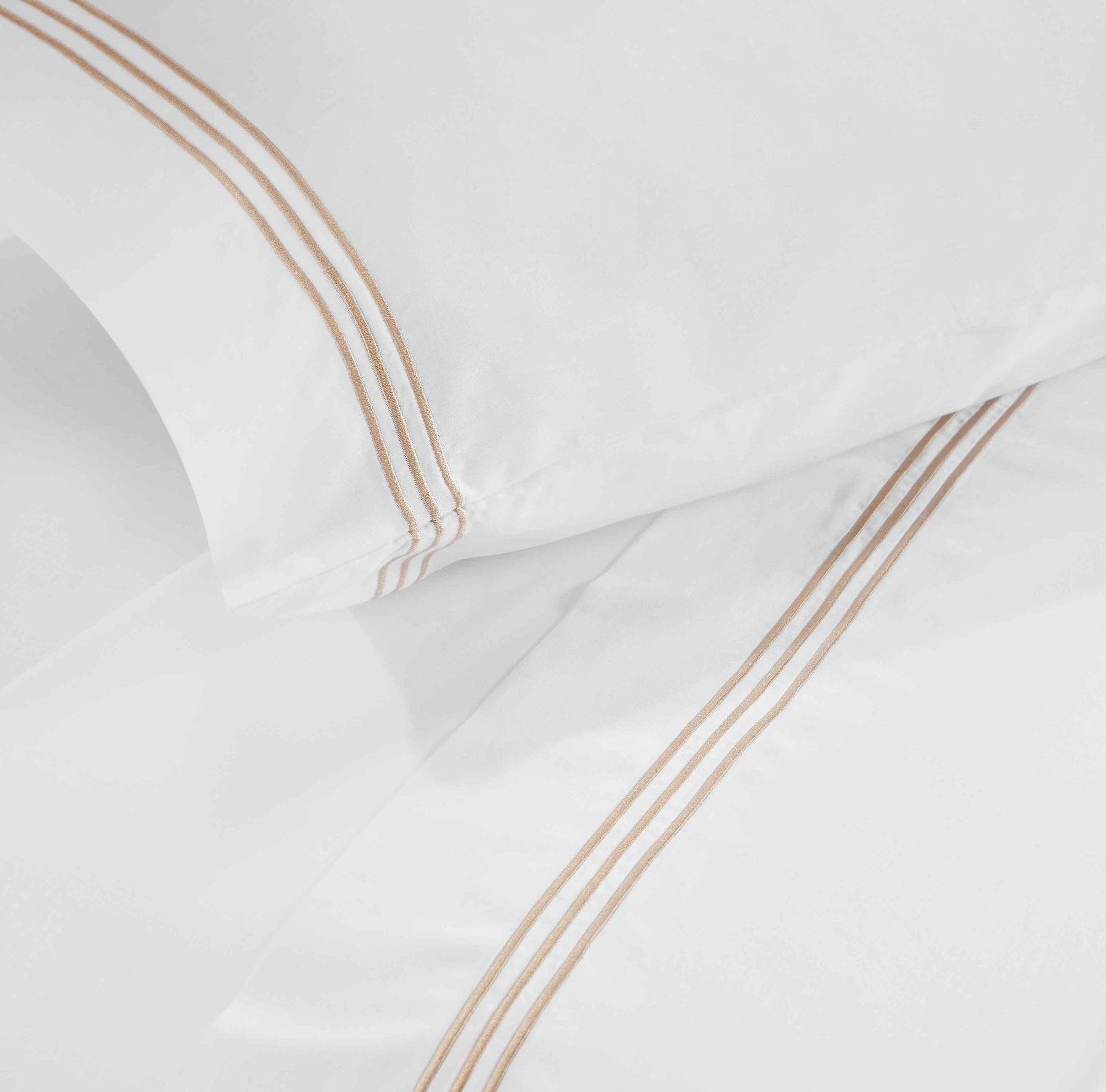 Brandon Cotton Three-Line Embroidered Deep Pocket Bed Sheet Set