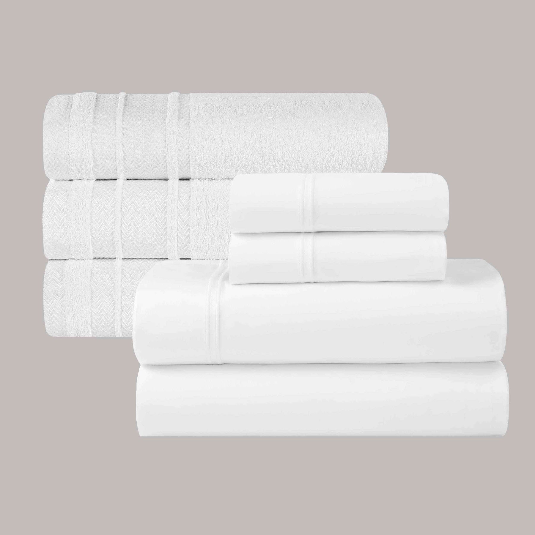 7-Piece Embroidered Elegance Bed & Bath Bundle