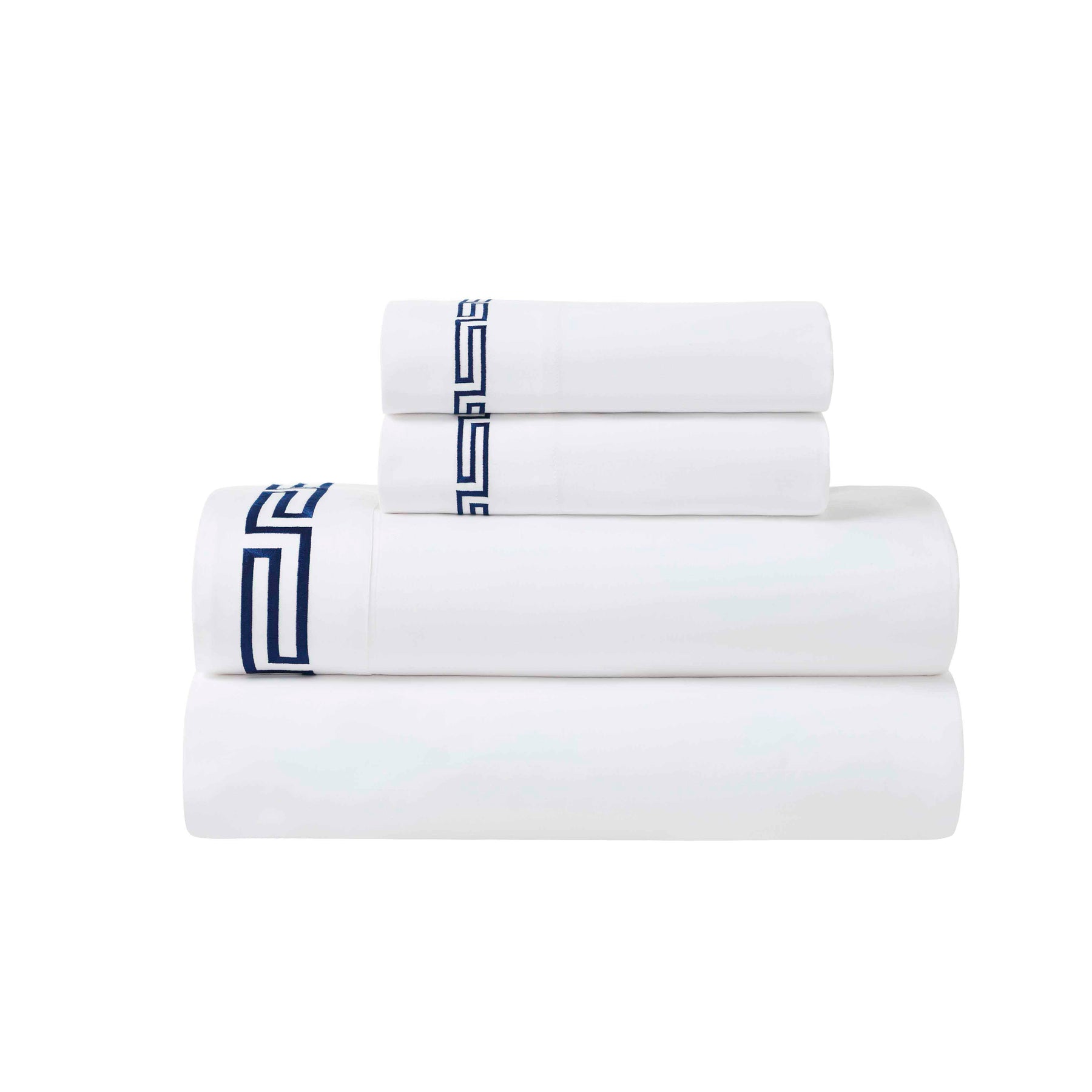 Harrison Cotton Greek Key Embroidered Deep Pocket Bed Sheet Set