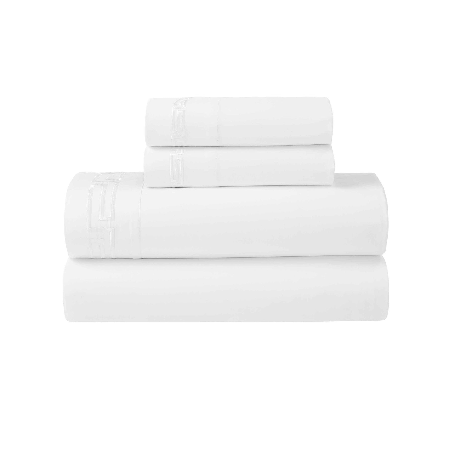 Harrison Cotton Greek Key Embroidered Deep Pocket Bed Sheet Set