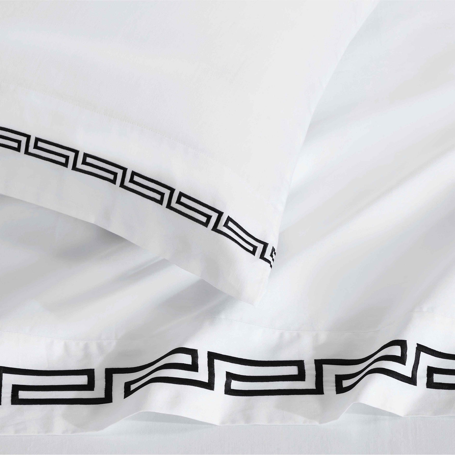Harrison Cotton Greek Key Embroidered Deep Pocket Bed Sheet Set