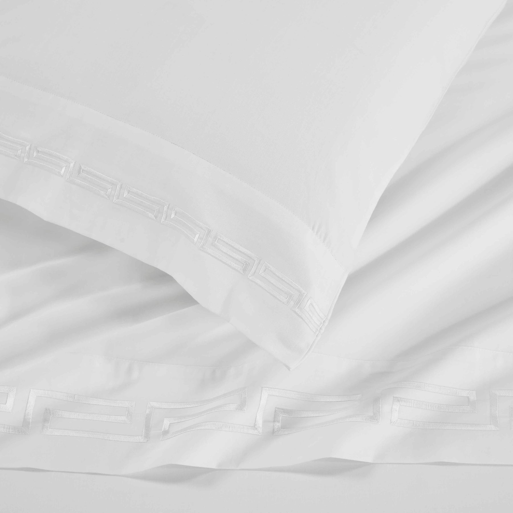 Harrison Cotton Greek Key Embroidered Deep Pocket Bed Sheet Set