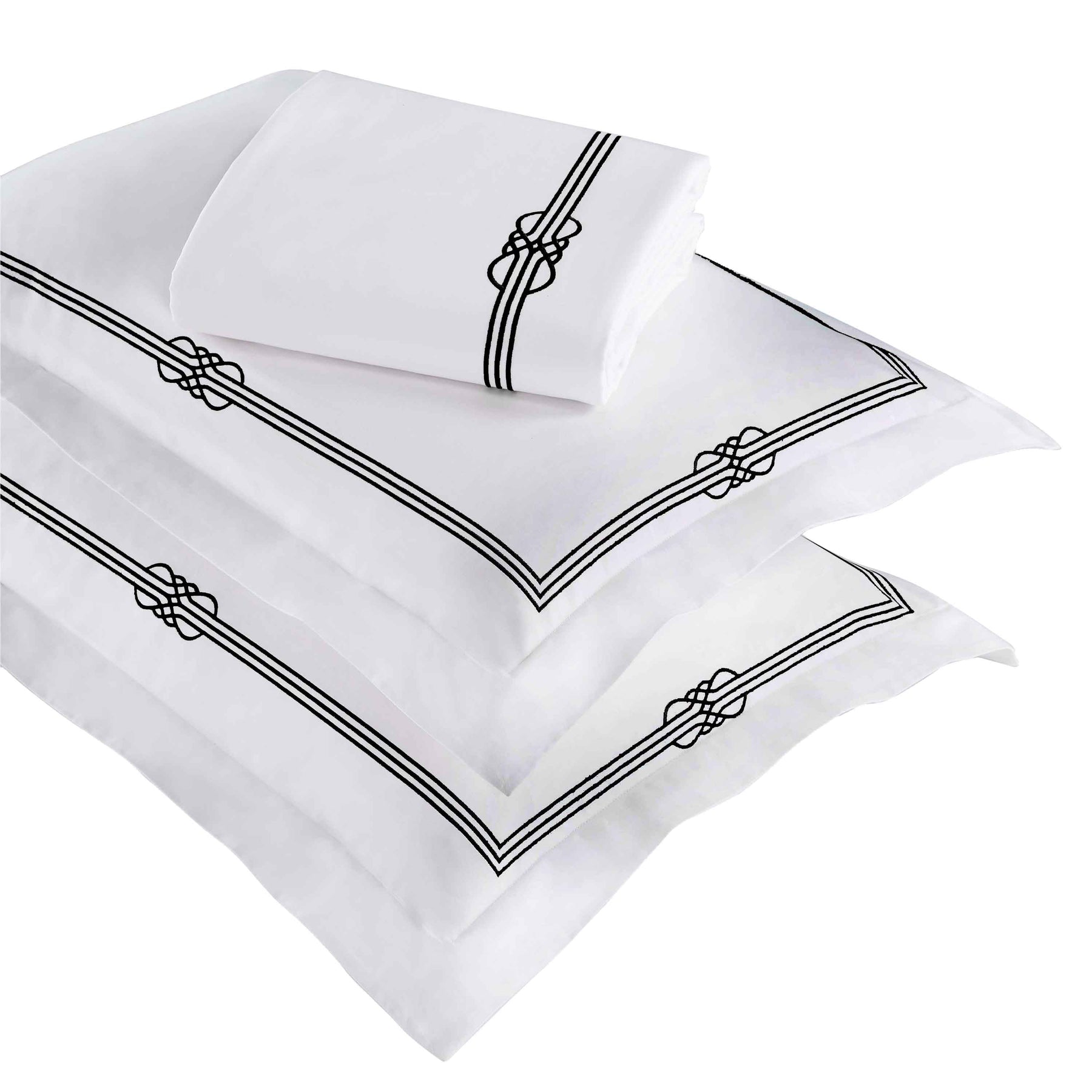 Moonlawn Cotton Gold Embroidered 3 Piece Duvet Cover Set