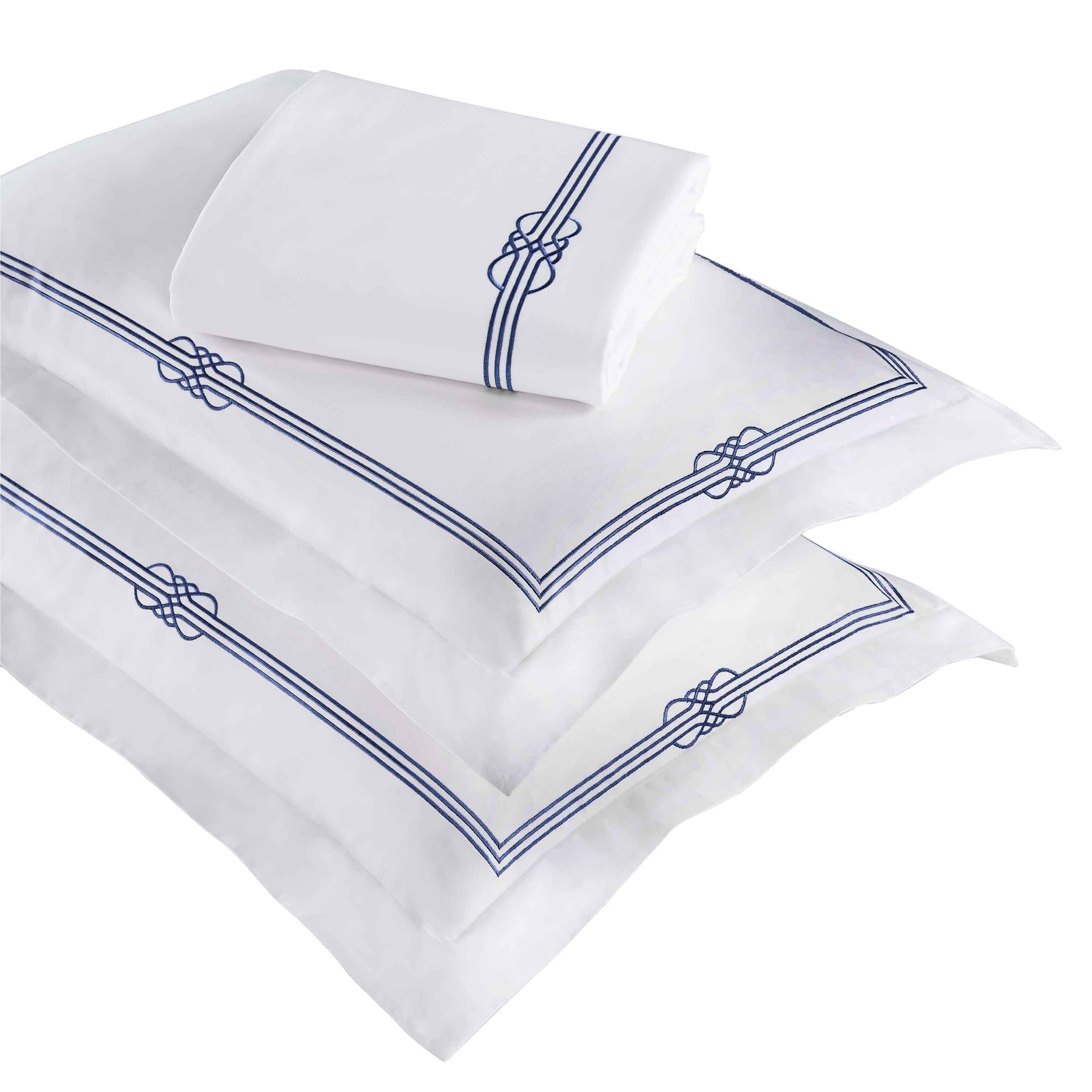Moonlawn Cotton Gold Embroidered 3 Piece Duvet Cover Set