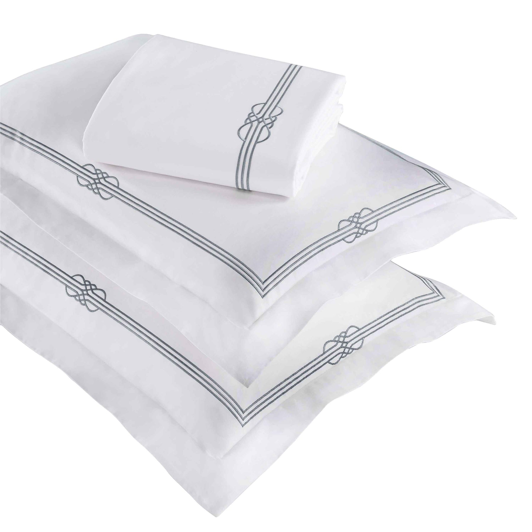 Moonlawn Cotton Gold Embroidered 3 Piece Duvet Cover Set