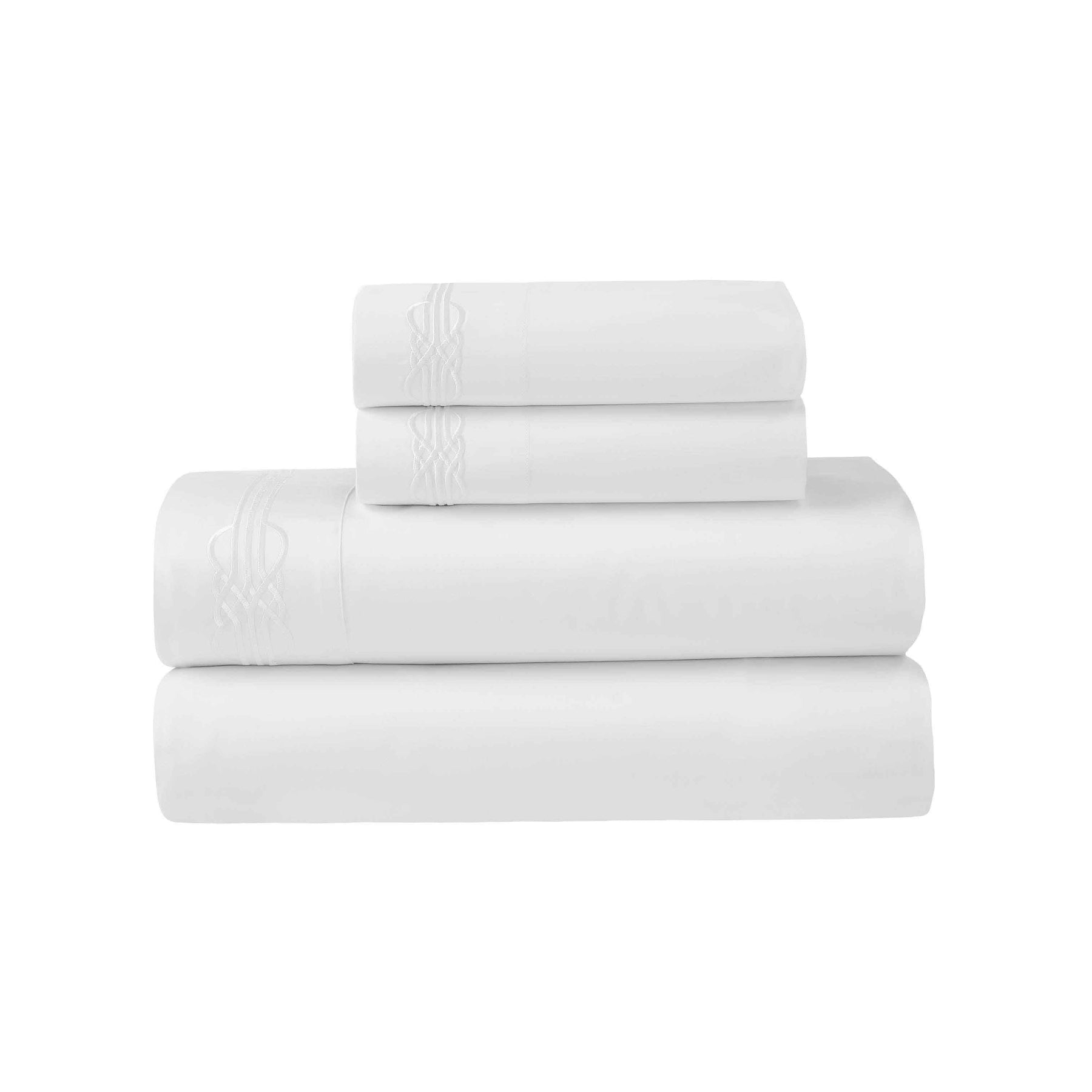 Moonlawn Cotton Gold Embroidered Deep Pocket Bed Sheet Set