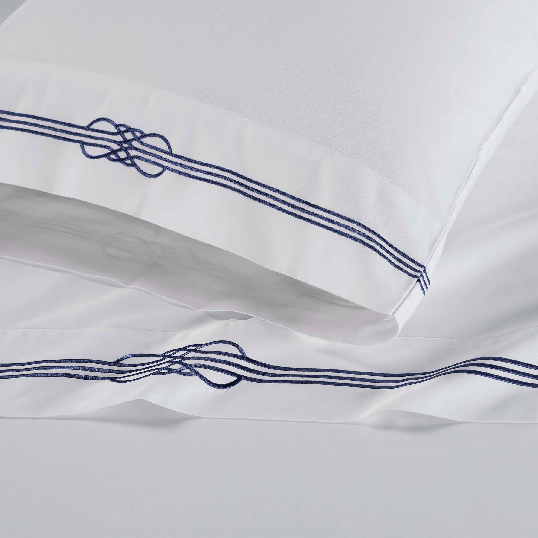Moonlawn Cotton Gold Embroidered Deep Pocket Bed Sheet Set