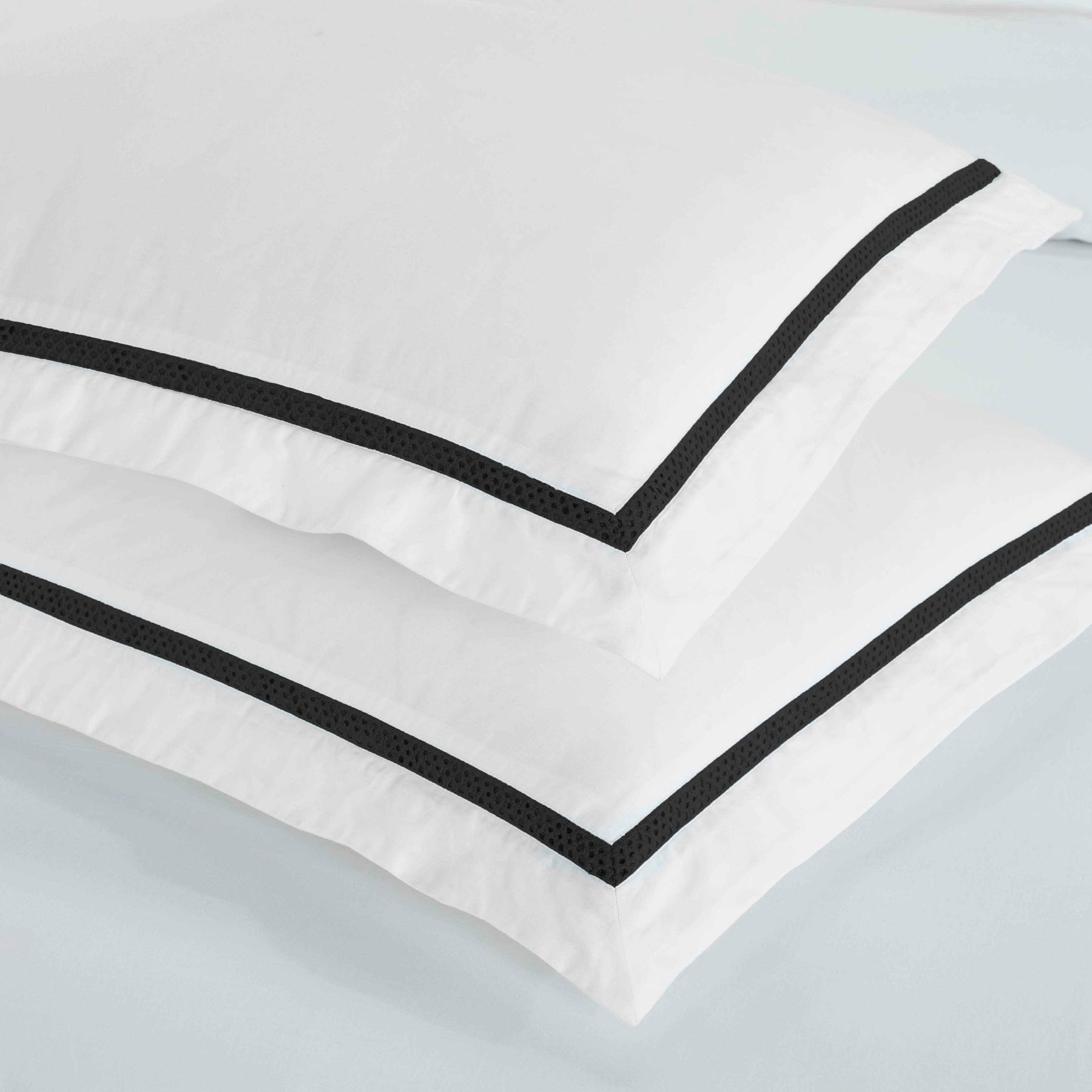 Riverton Cotton Cross-Stitch Embroidered 3 Piece Duvet Cover Set