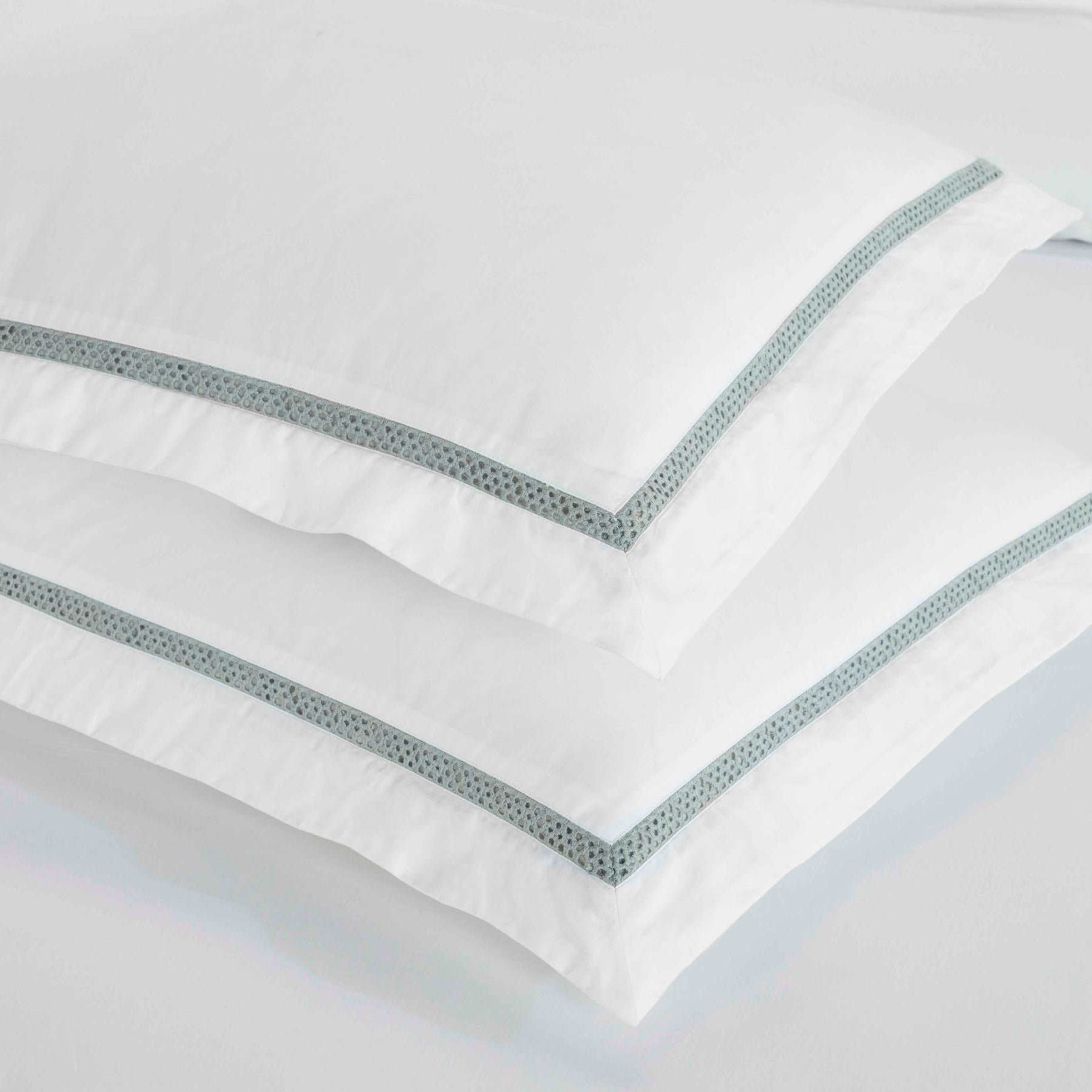 Riverton Cotton Cross-Stitch Embroidered 3 Piece Duvet Cover Set
