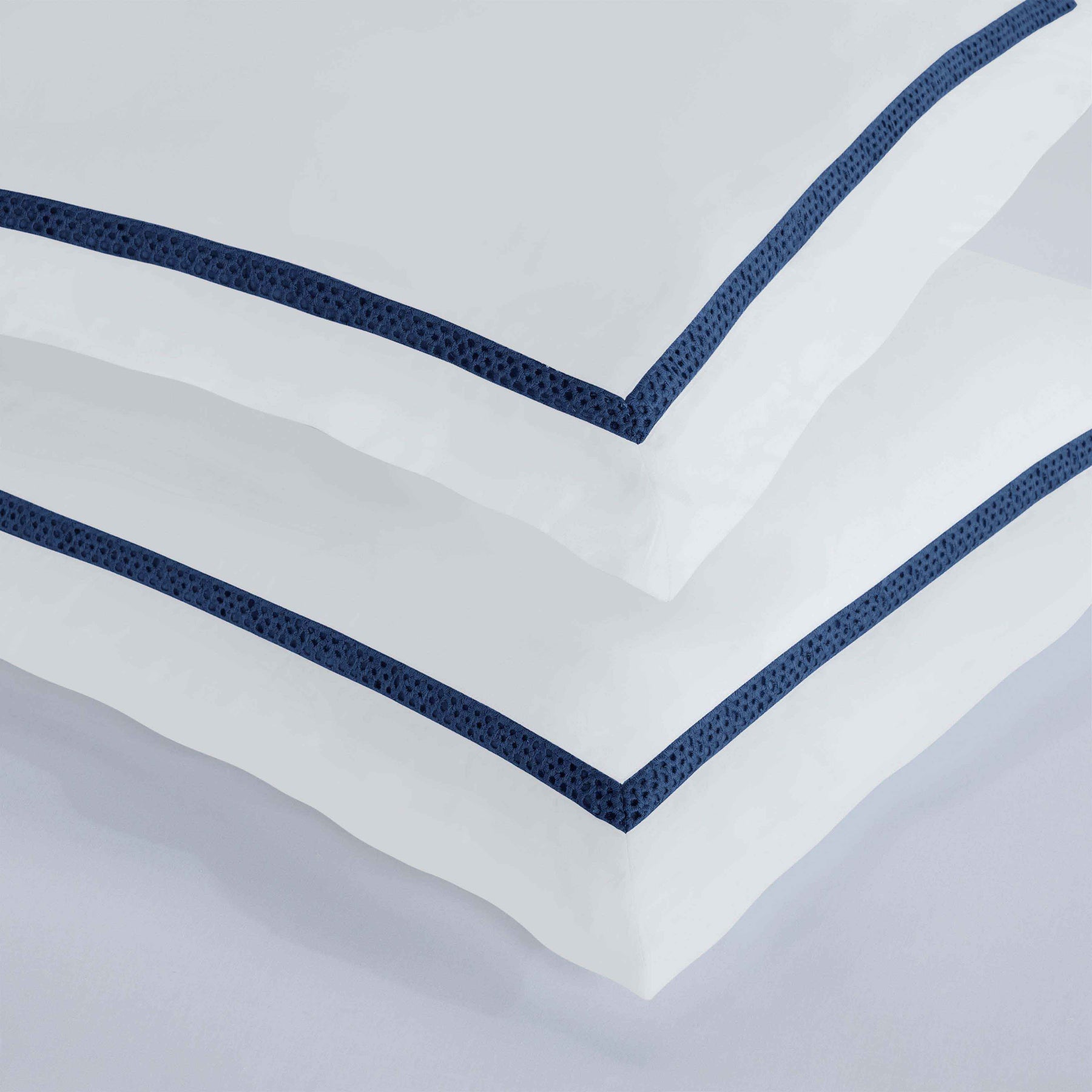 Riverton Cotton Cross-Stitch Embroidered 3 Piece Duvet Cover Set