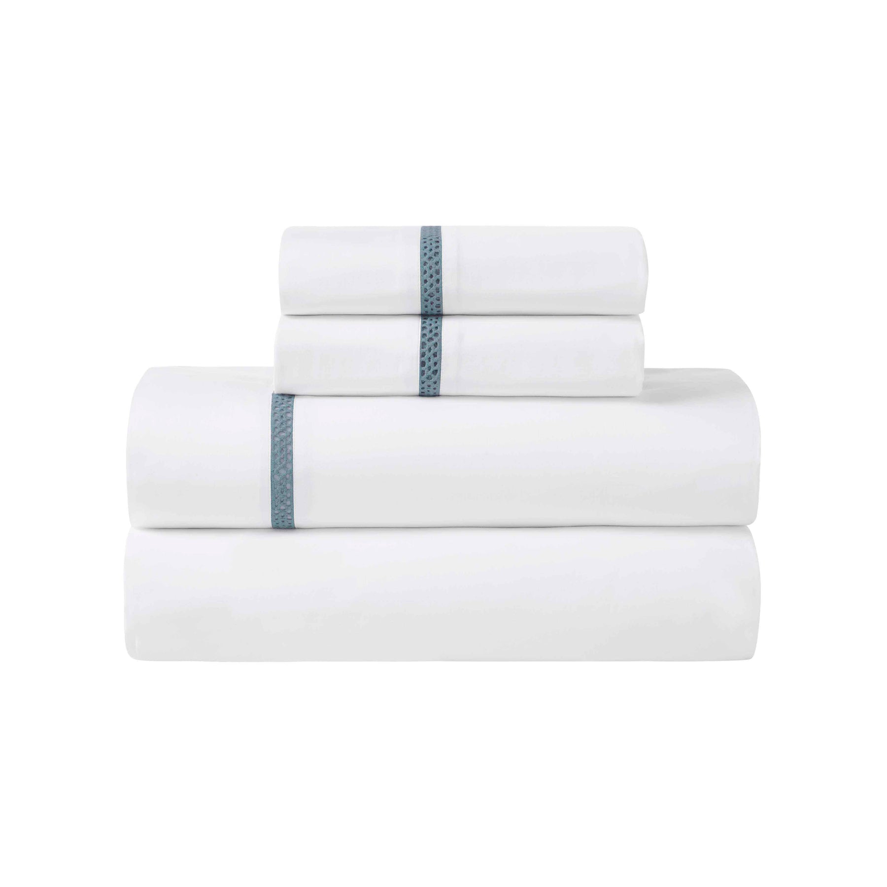 Riverton Cotton Cross-Stitch Embroidered Deep Pocket Bed Sheet Set