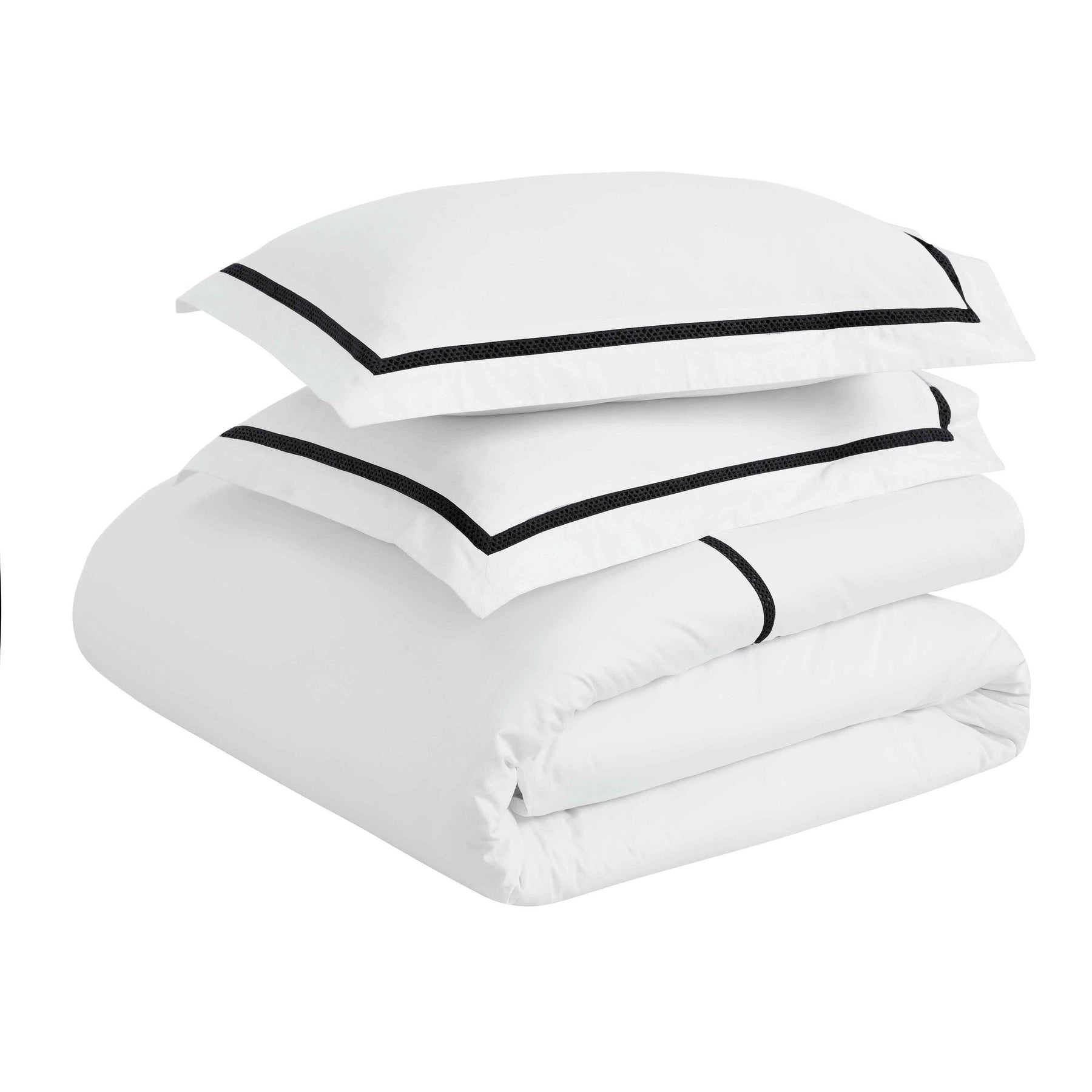 Riverton Cotton Cross-Stitch Embroidered 3 Piece Duvet Cover Set