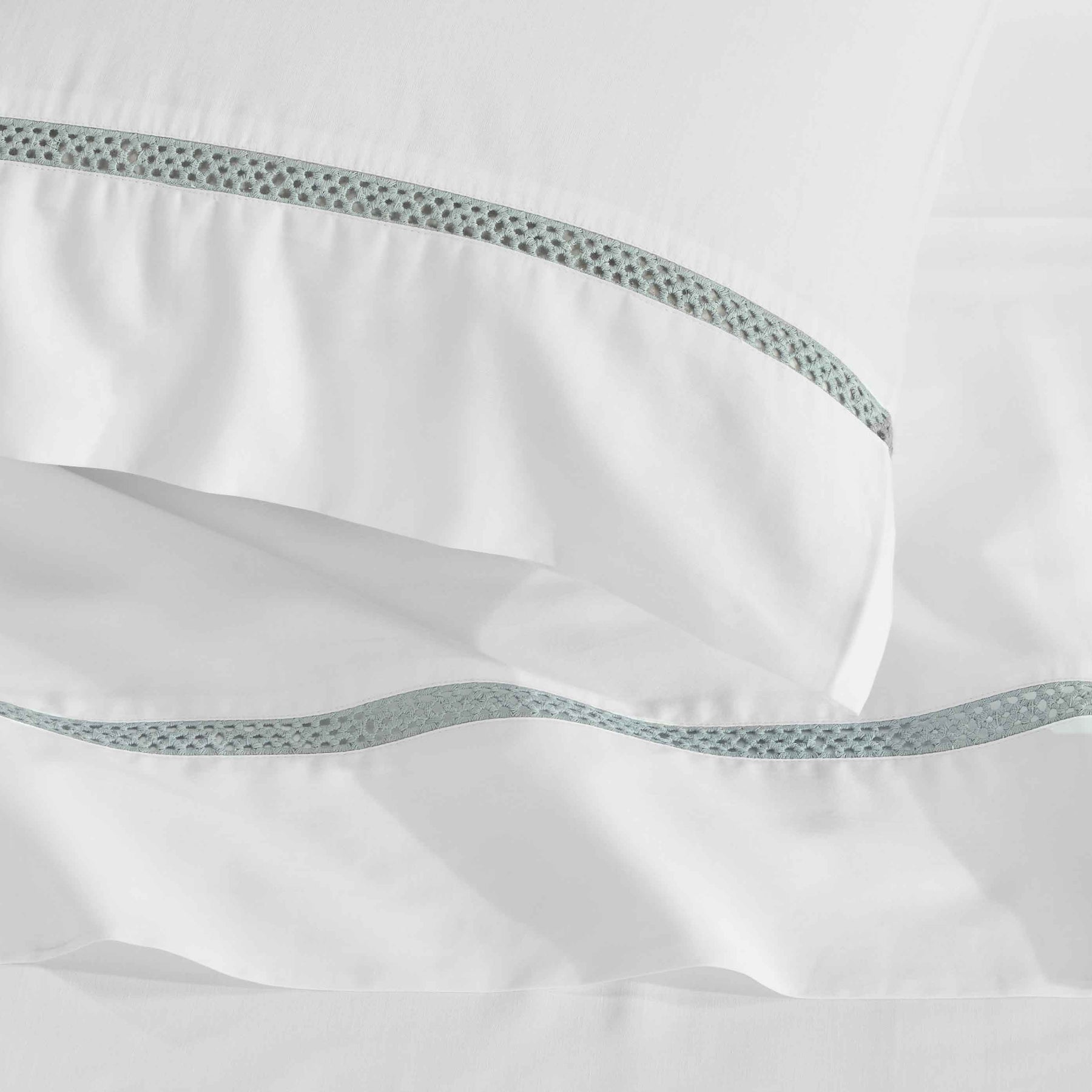 Riverton Cotton Cross-Stitch Embroidered Deep Pocket Bed Sheet Set