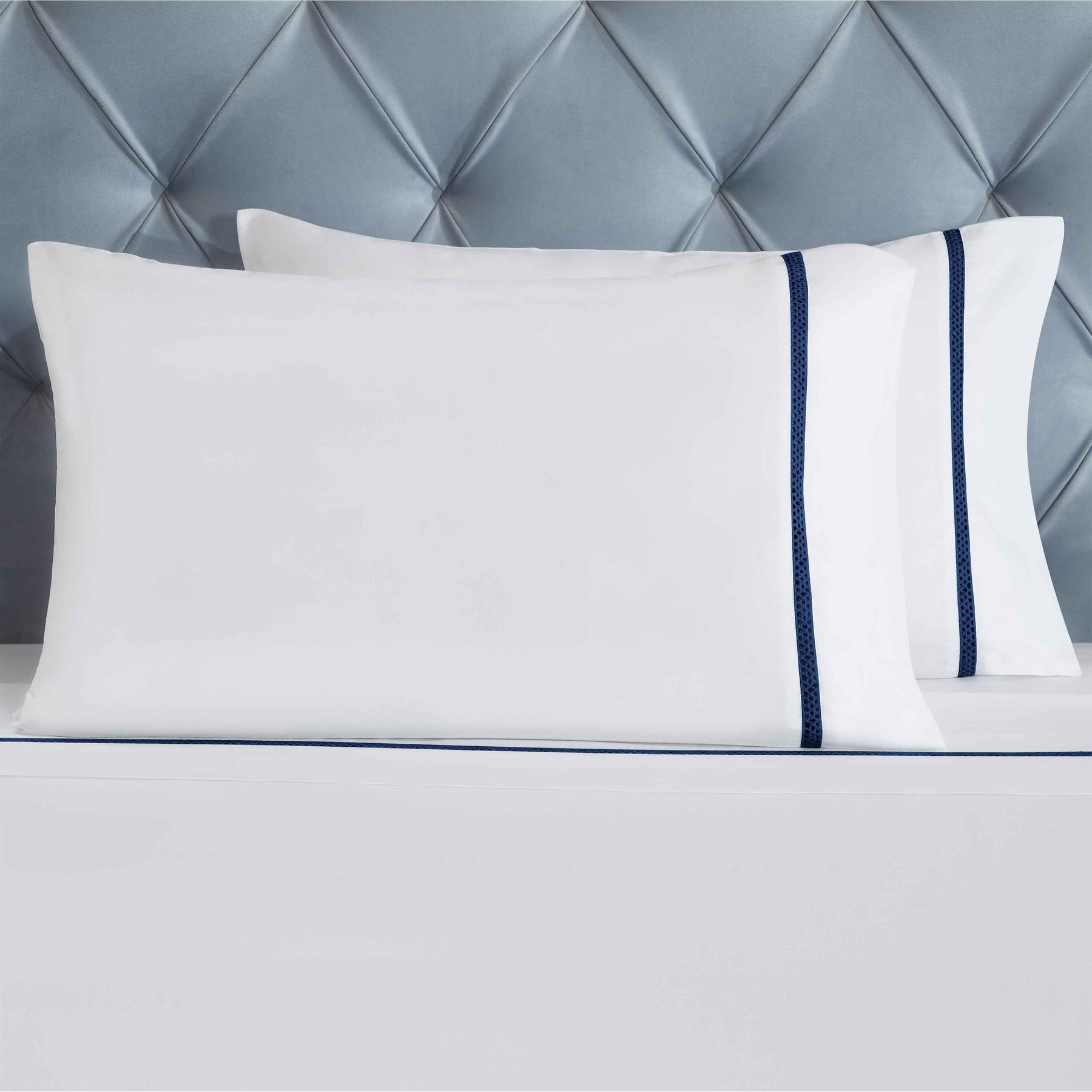 Riverton Cotton Cross-Stitch Embroidered Deep Pocket Bed Sheet Set