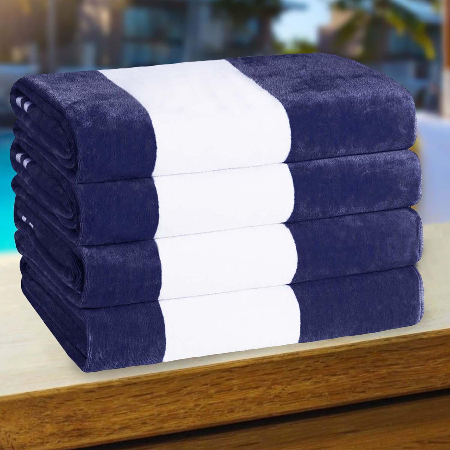 Cabana Stripe Oversized Cotton Beach Towel Set Of 2,4,6