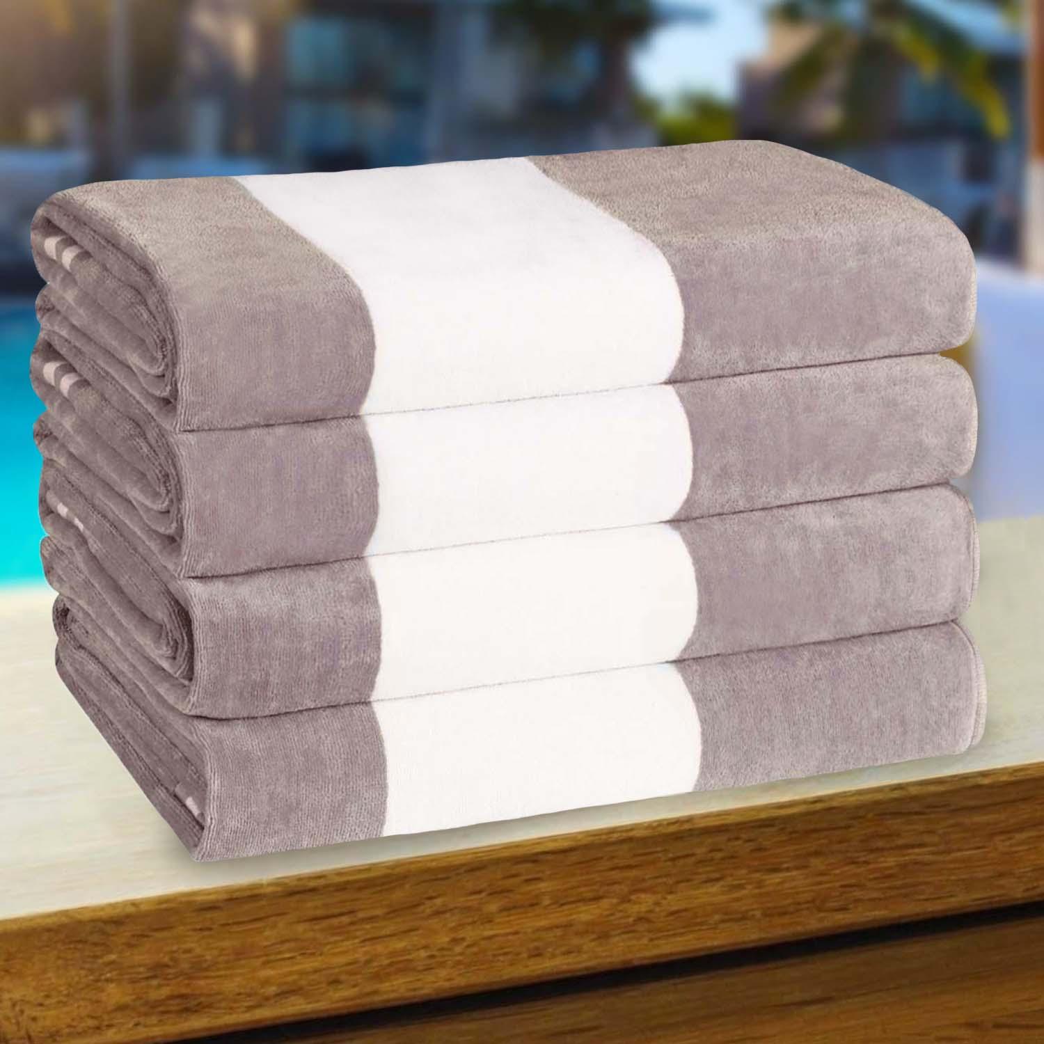 Cabana Stripe Oversized Cotton Beach Towel Set Of 2,4,6