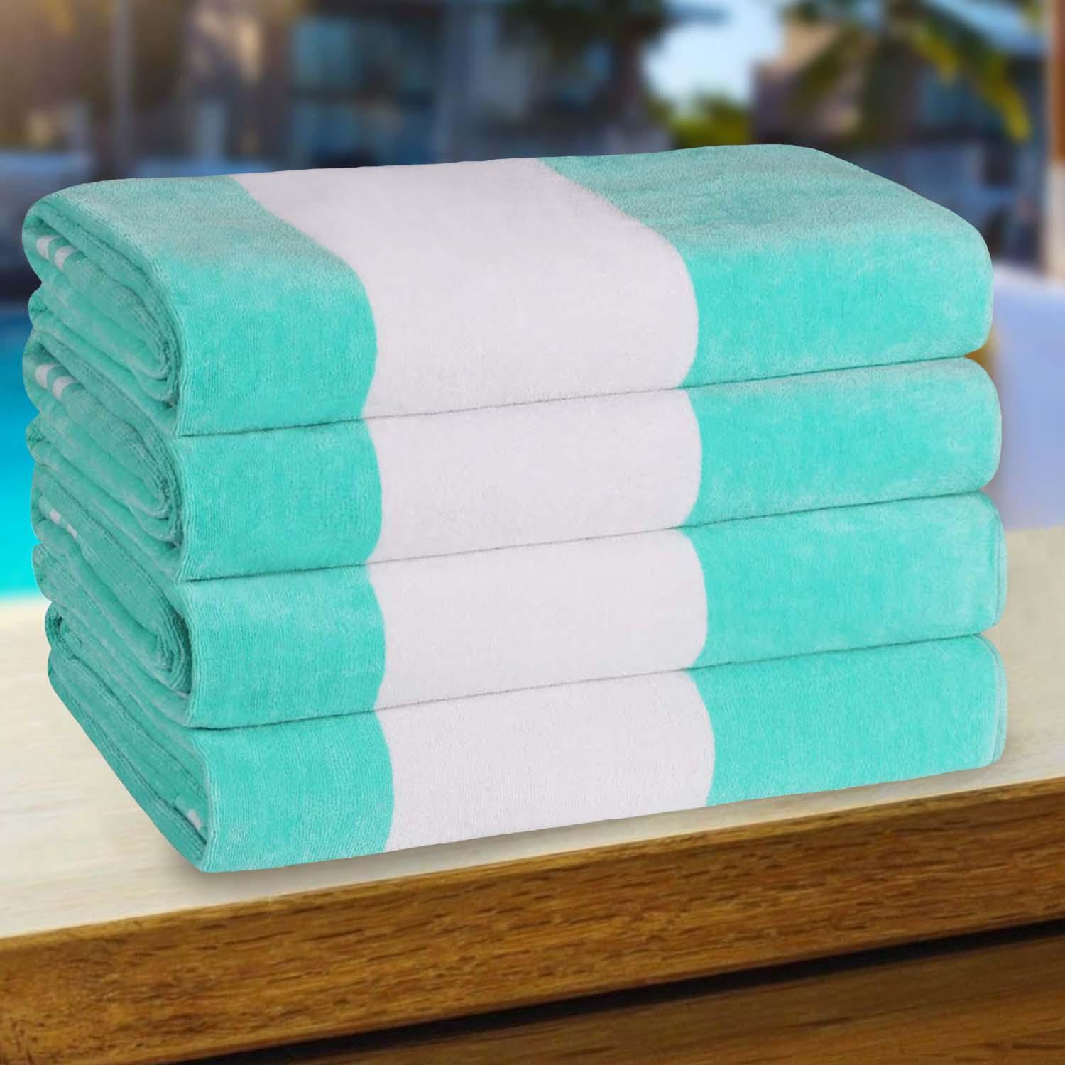 Cabana Stripe Oversized Cotton Beach Towel Set Of 2,4,6