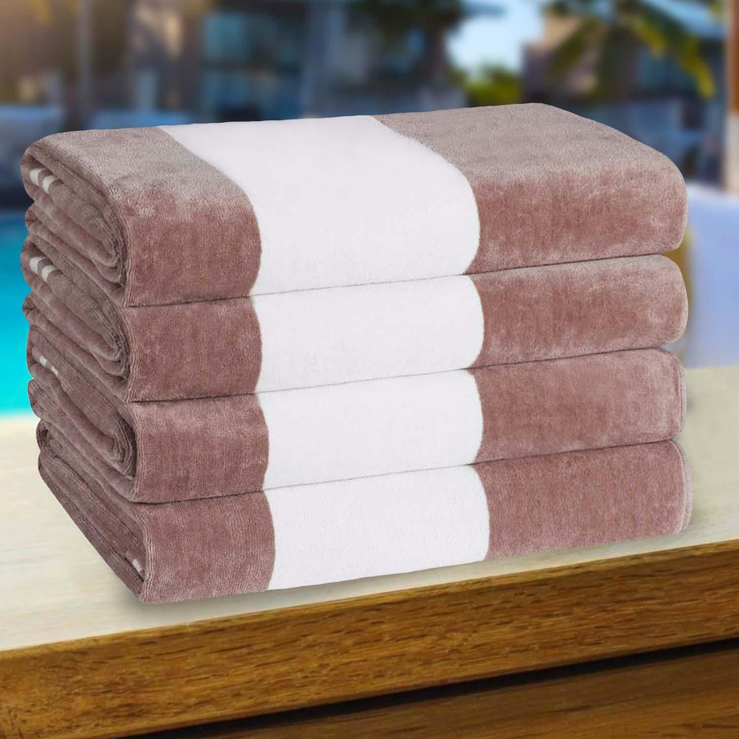 Cabana Stripe Oversized Cotton Beach Towel Set Of 2,4,6