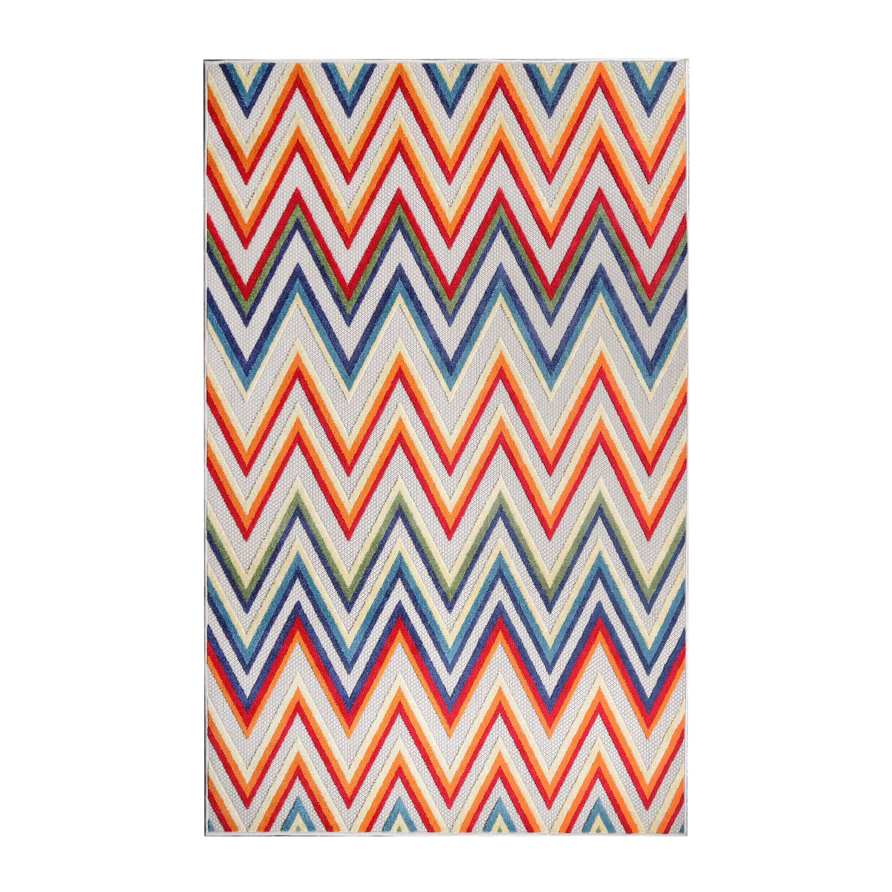 Acacia Geometric Zigzag Area Rug Modern Indoor Outdoor Rugs