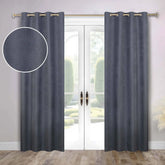 100 % Blackout Window Curtains Grommet Washable Set of 2 Neal