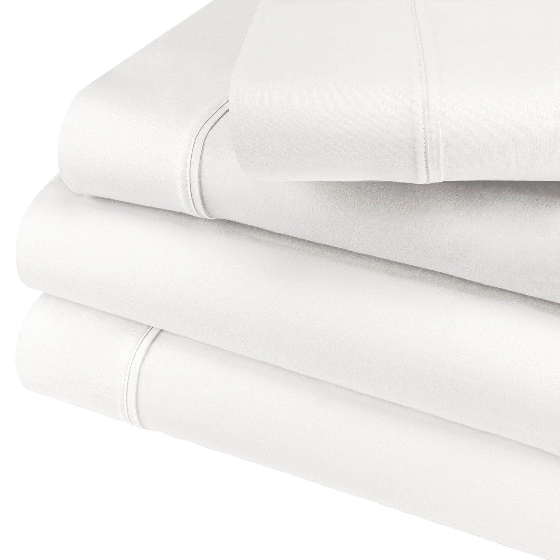 600 Thread Count Cotton Blend Solid Deep Pocket Bed Sheet Set
