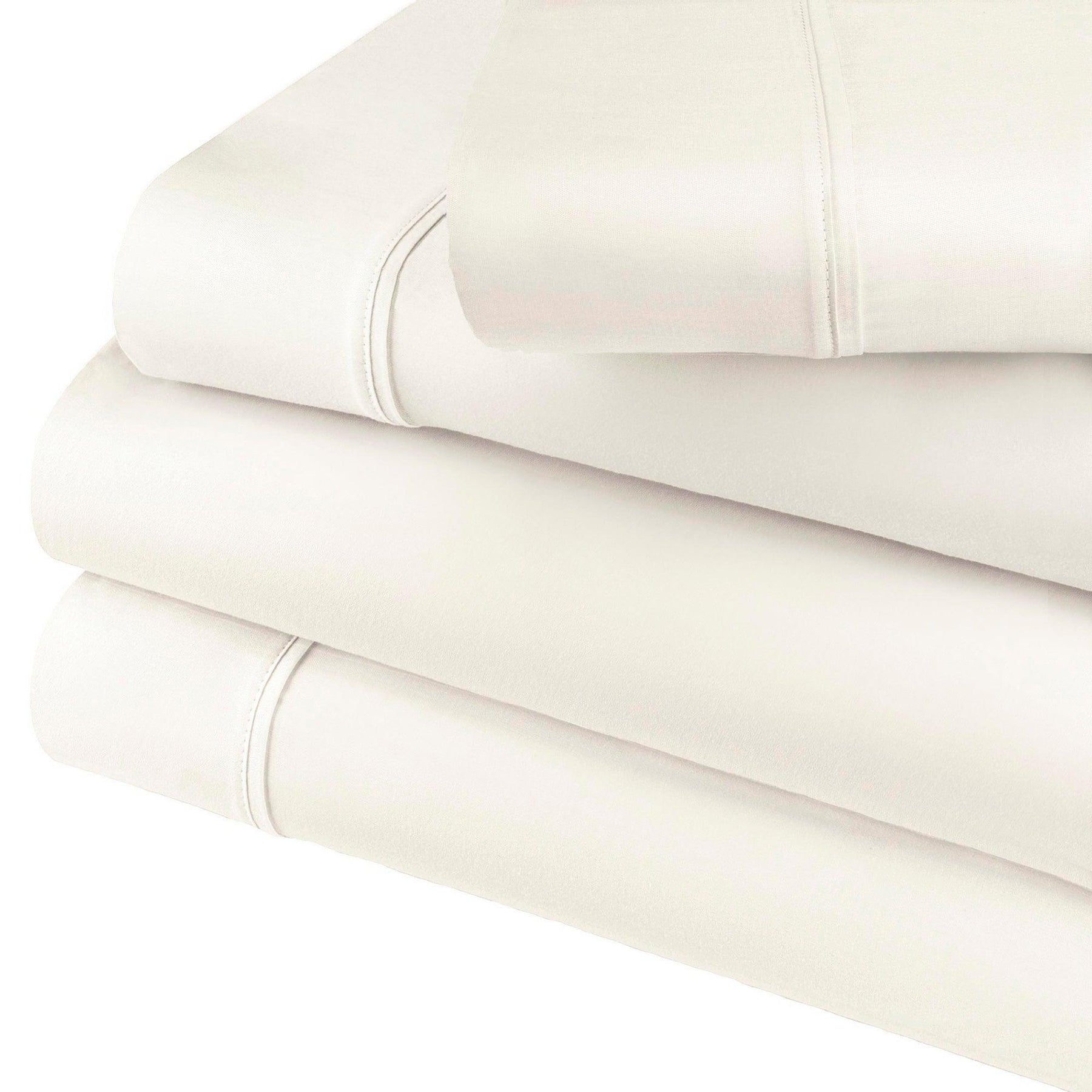 600 Thread Count Cotton Blend Solid Deep Pocket Bed Sheet Set