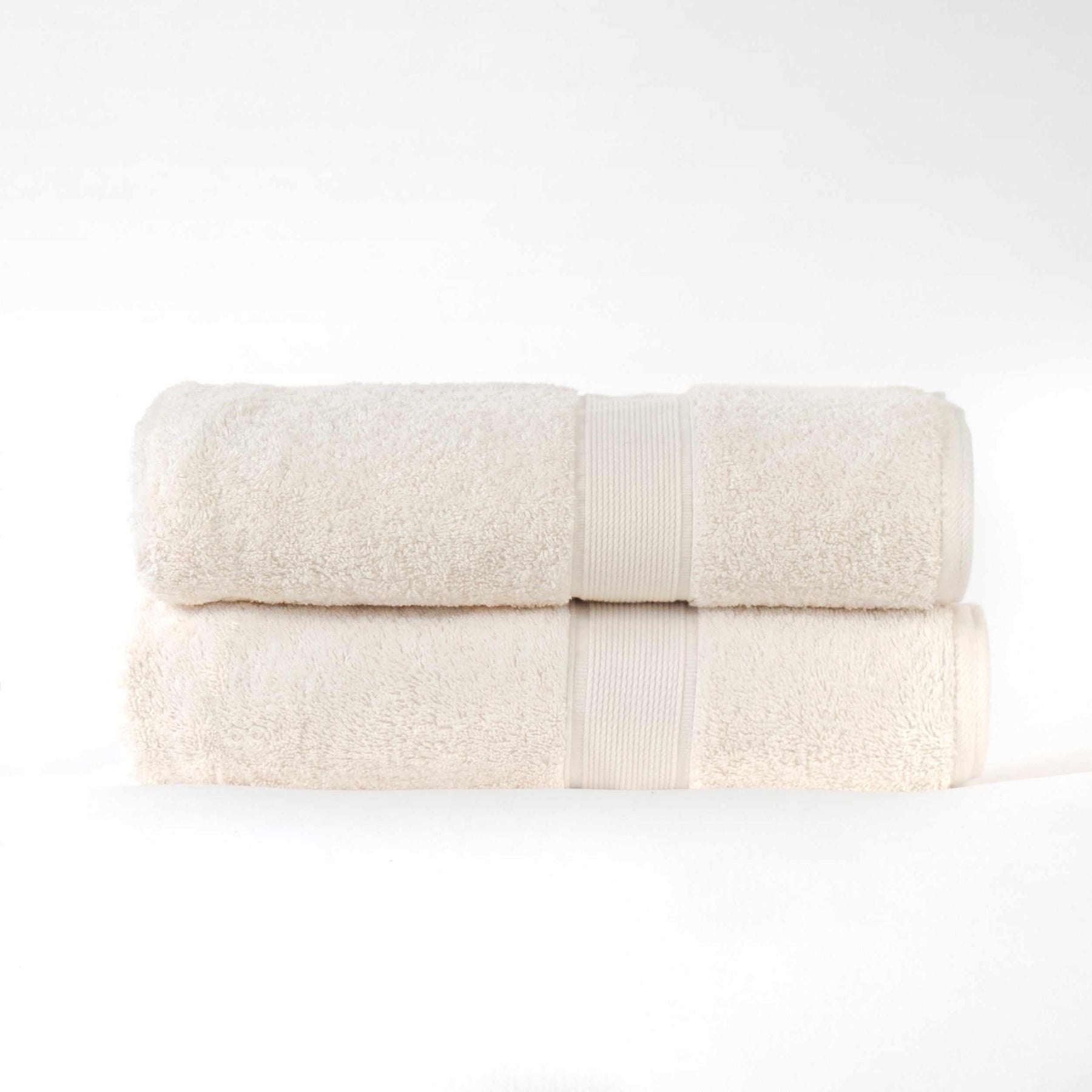 Organic Solid 650 GSM 2 Pieces Bath Sheet Set