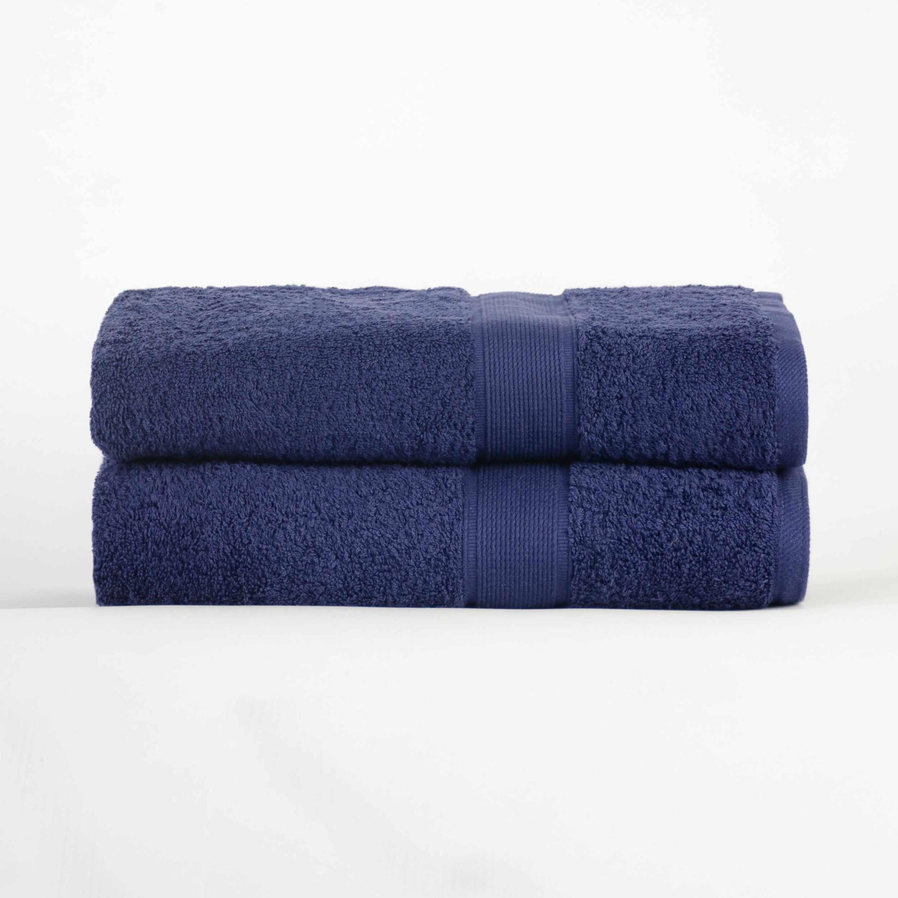 Organic Solid 650 GSM 2 Pieces Bath Sheet Set