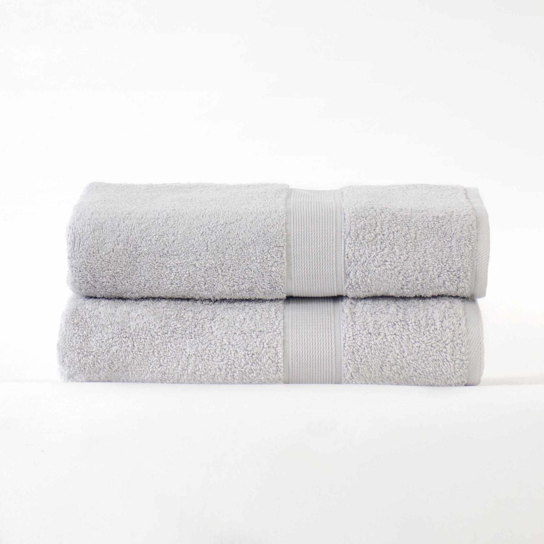 Organic Solid 650 GSM 2 Pieces Bath Sheet Set