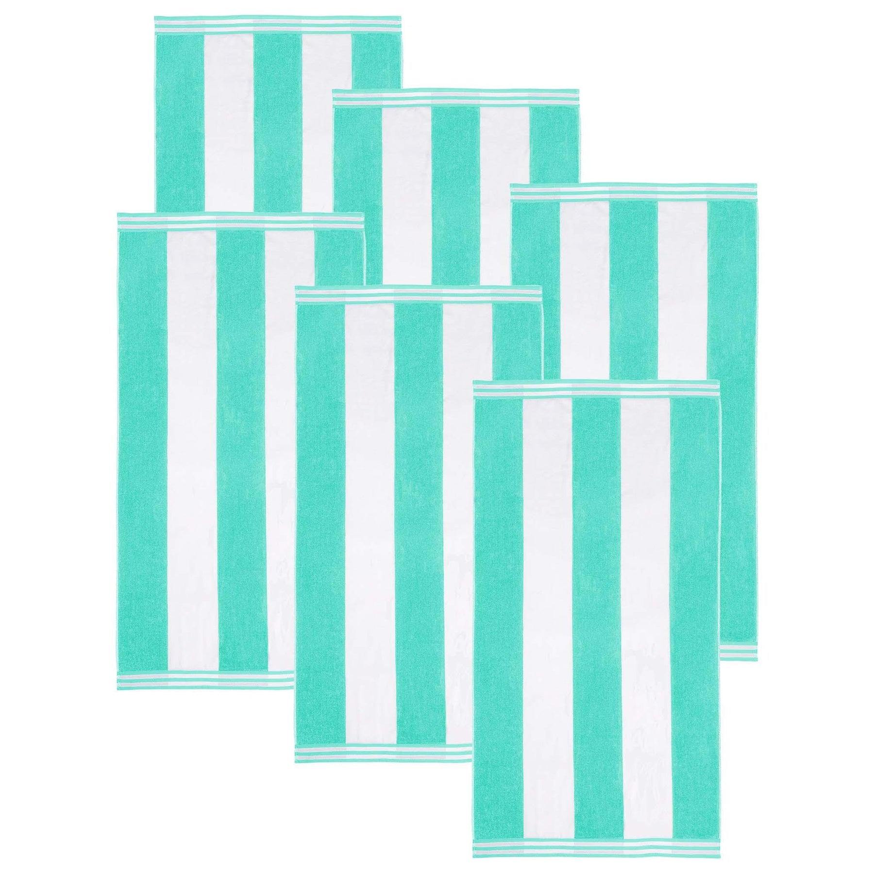 Cabana Stripe Oversized Cotton Beach Towel Set Of 2,4,6