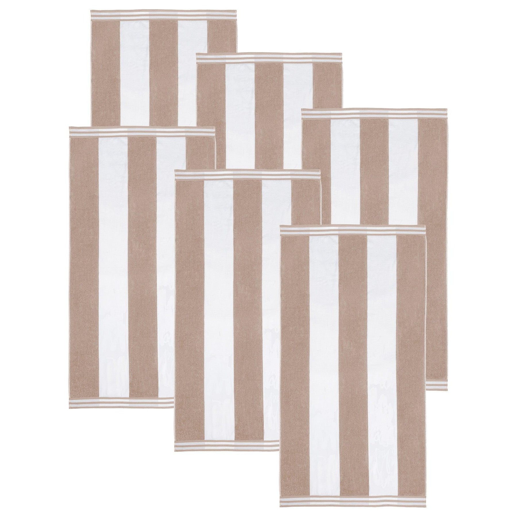 Cabana Stripe Oversized Cotton Beach Towel Set Of 2,4,6