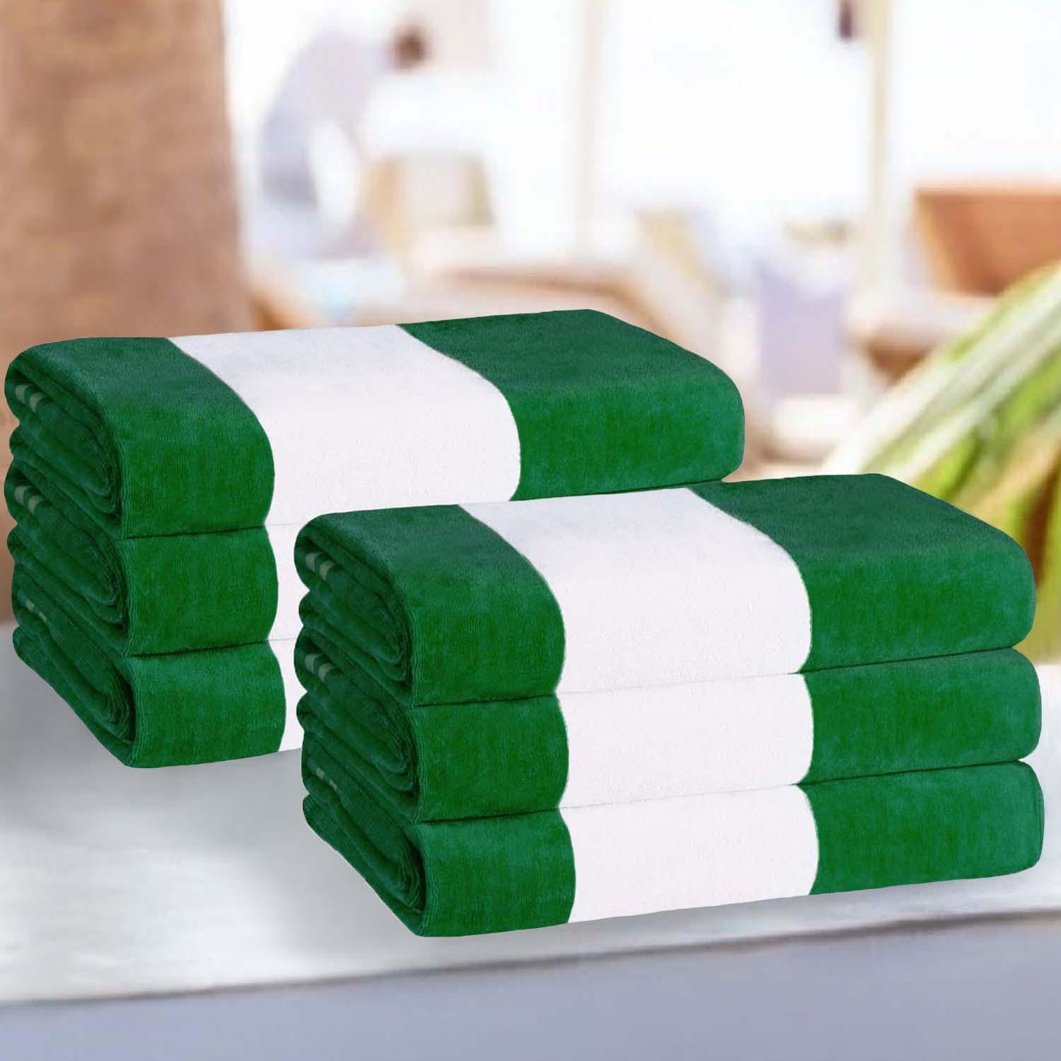 Cabana Stripe Oversized Cotton Beach Towel Set Of 2,4,6
