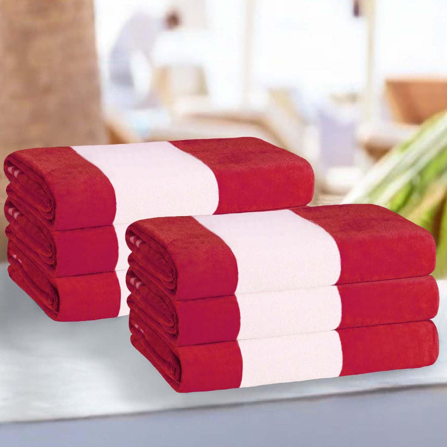 Cabana Stripe Oversized Cotton Beach Towel Set Of 2,4,6