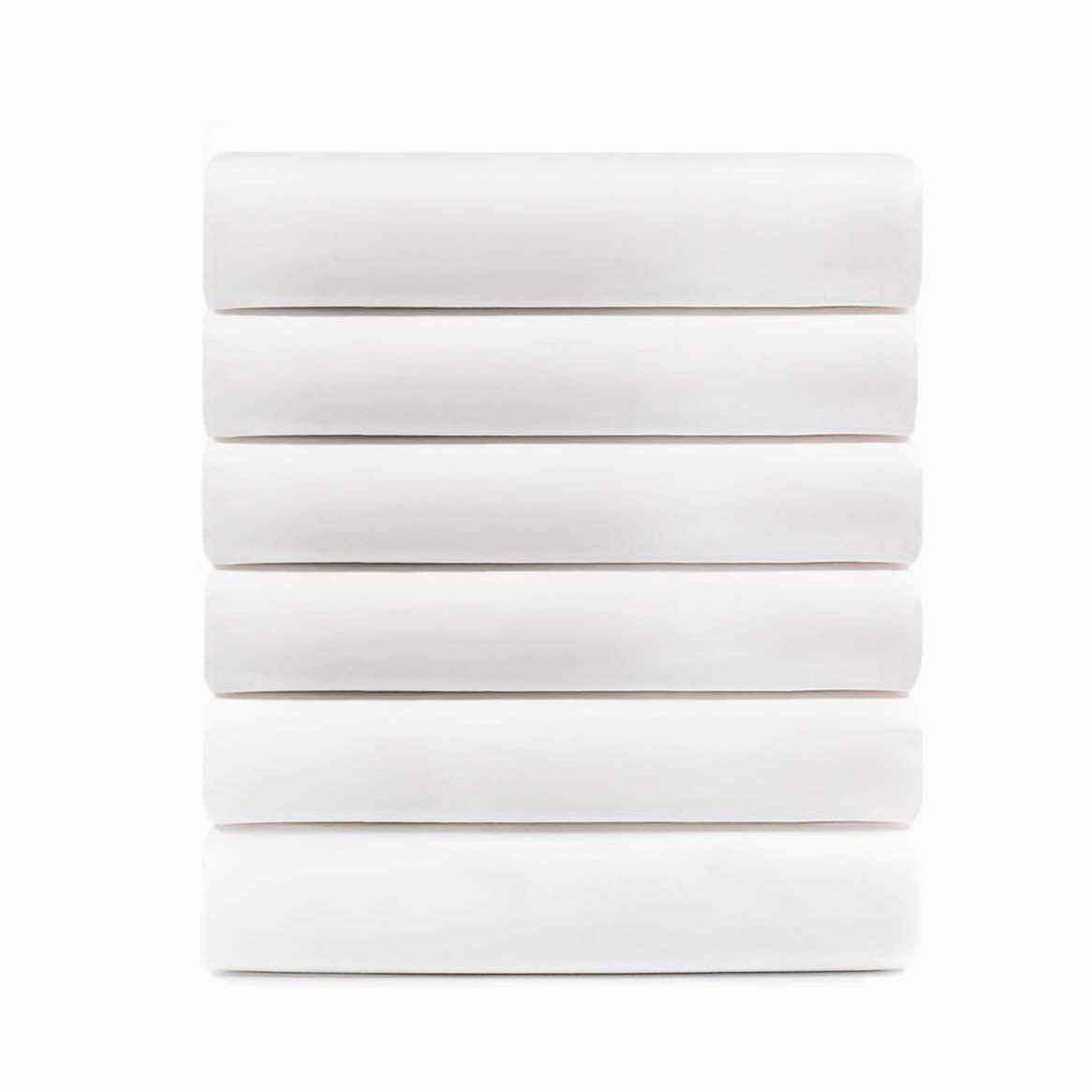 Cotton Rich Percale Hotel Quality Fitted Bed Sheets, Set of 3, 6, 12