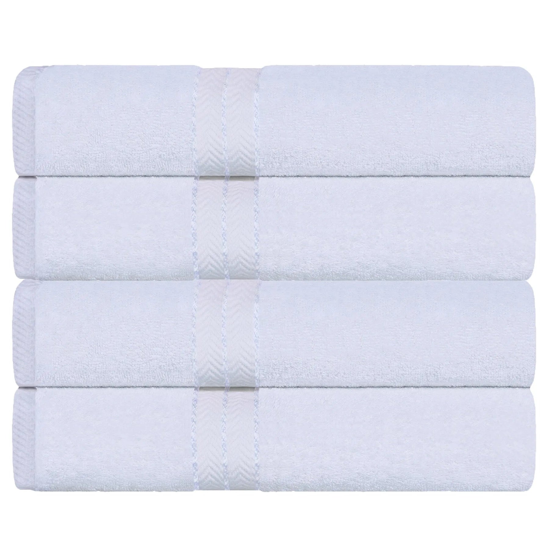 Ultra-Plush Turkish Cotton Super Absorbent Solid Bath Towel Set of 4