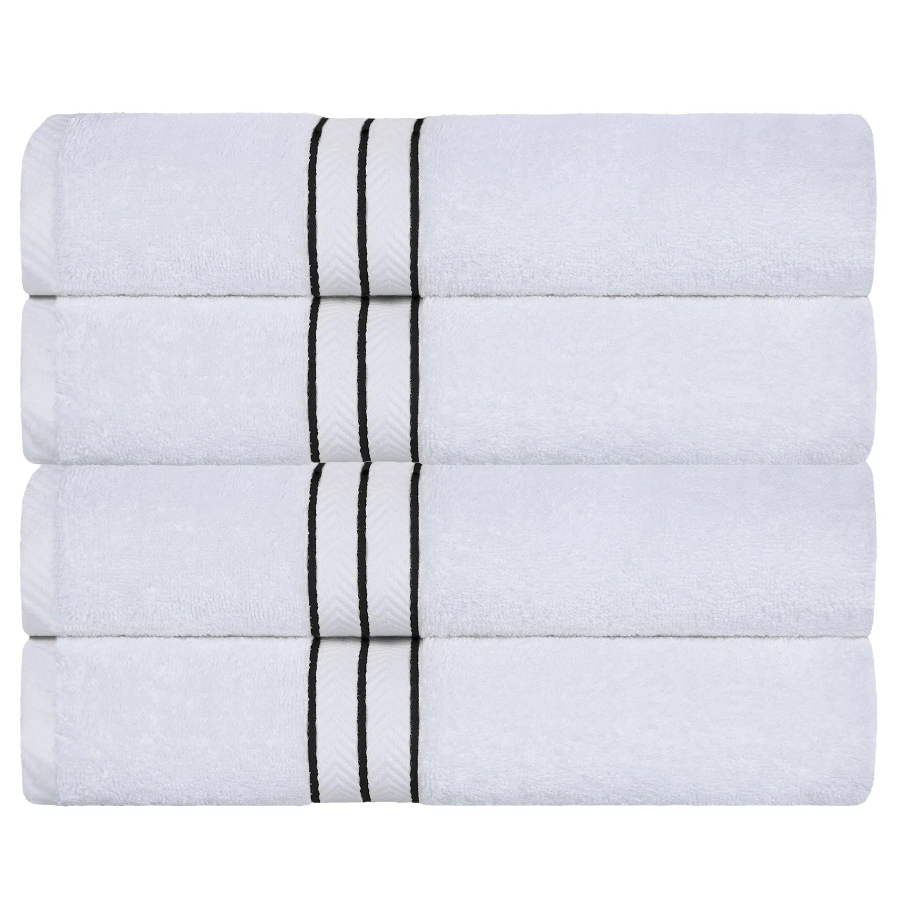 Ultra-Plush Turkish Cotton Super Absorbent Solid Bath Towel Set of 4